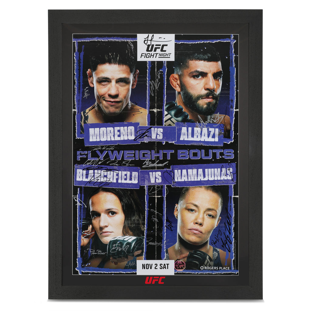 UFC Fight Night: Brandon Moreno vs Amir Albazi Autographed Event Poster
