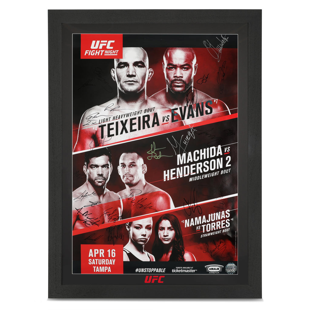UFC on Fox: Teixeira vs Evans Autographed Event Poster