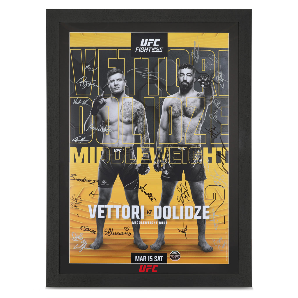 UFC Fight Night: Vettori vs Dolidze 2 Autographed Event Poster