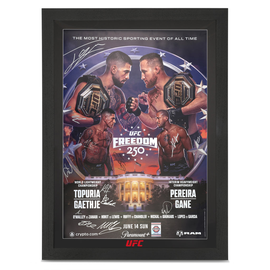 UFC Freedom 250: Topuria vs Gaethje Autographed Event Poster