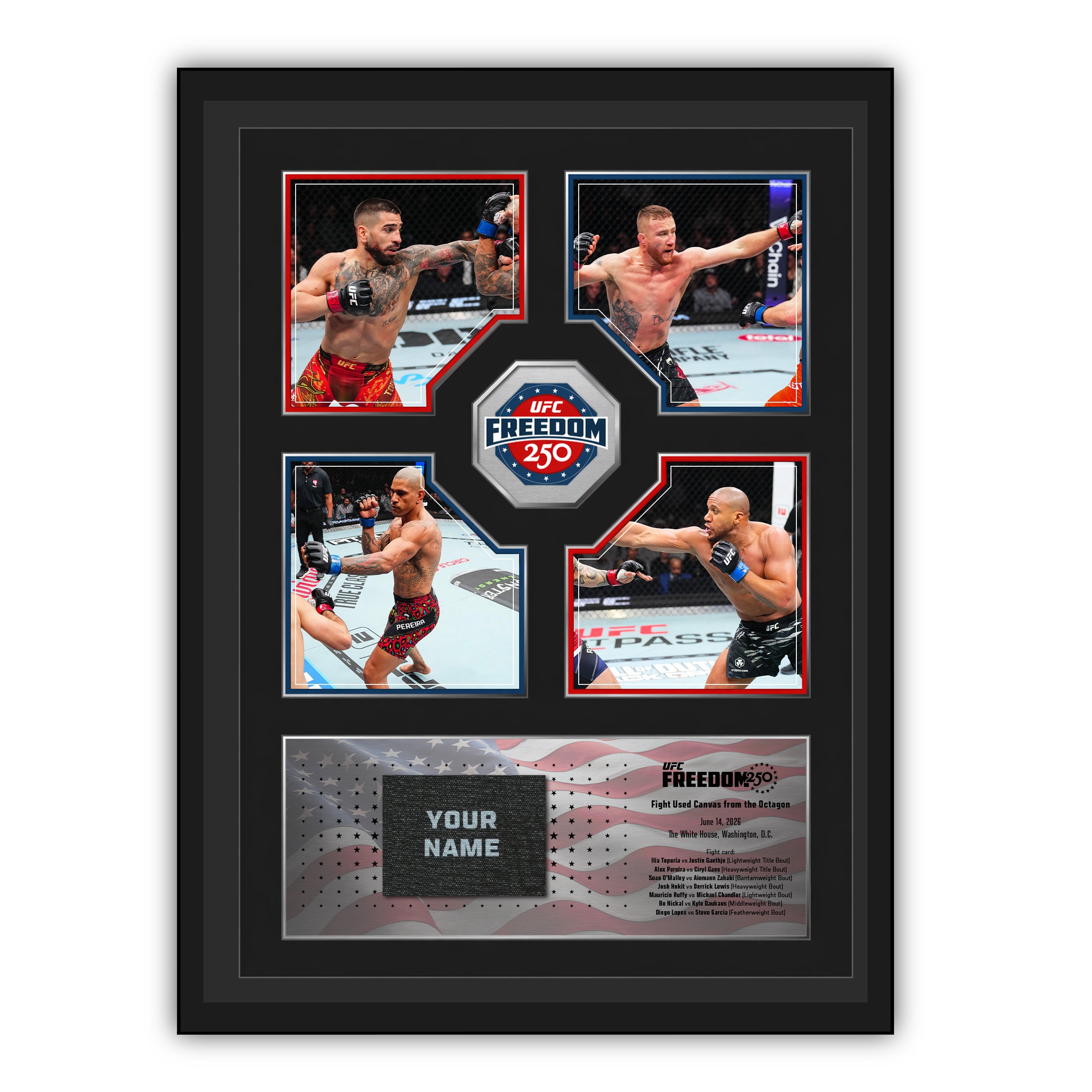 UFC 309 Collectiables: Signed Shorts, Fight Issued Hoodies & More