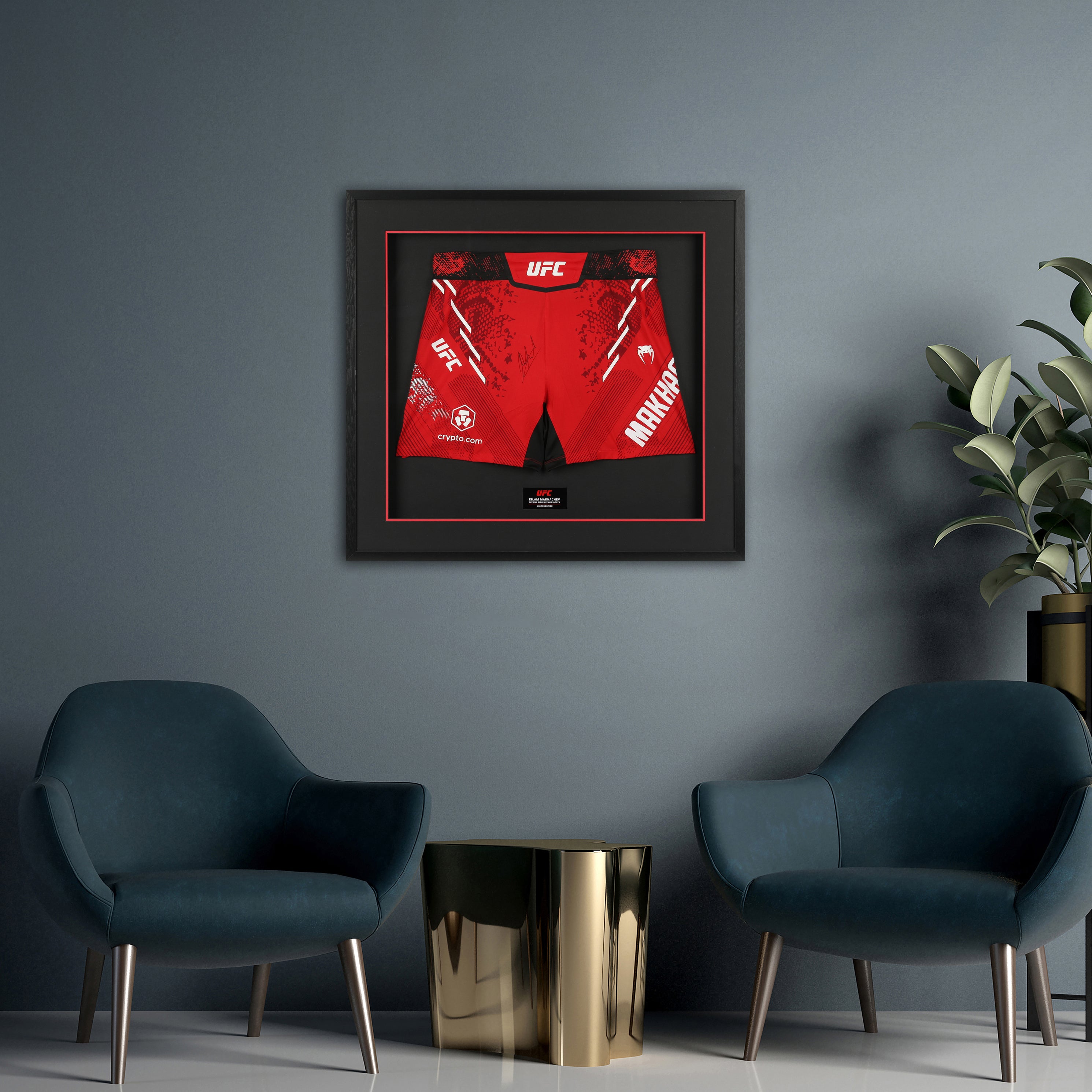 Islam Makhachev Signed Red Venum Adrenaline Shorts
