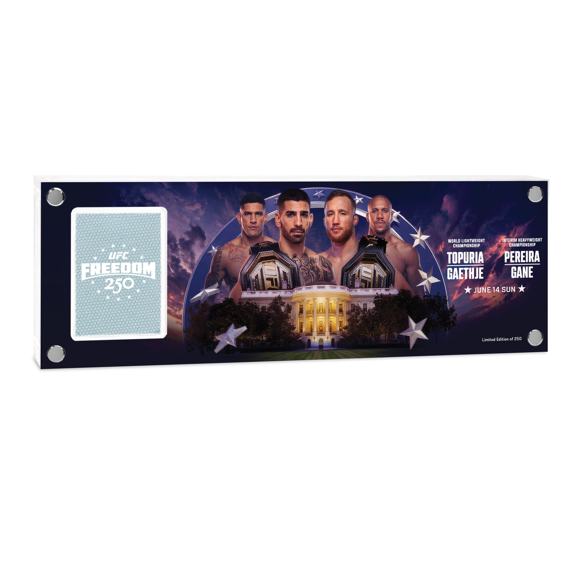 UFC Freedom 250: Topuria vs Gaethje Limited Edition Canvas in Acrylic