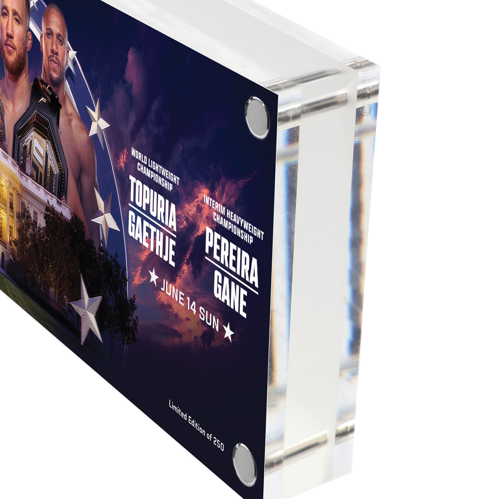 UFC Freedom 250: Topuria vs Gaethje Limited Edition Canvas in Acrylic