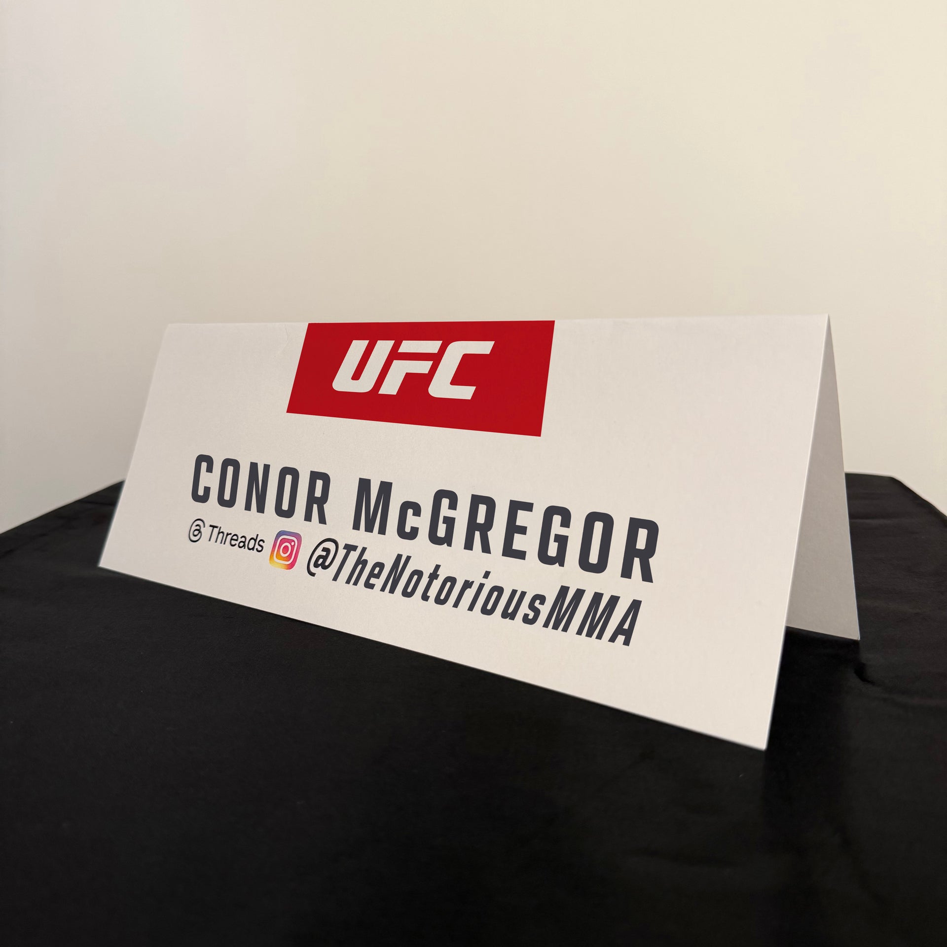 Conor McGregor Press Conference Name Card UFC 329: McGregor vs Holloway 2