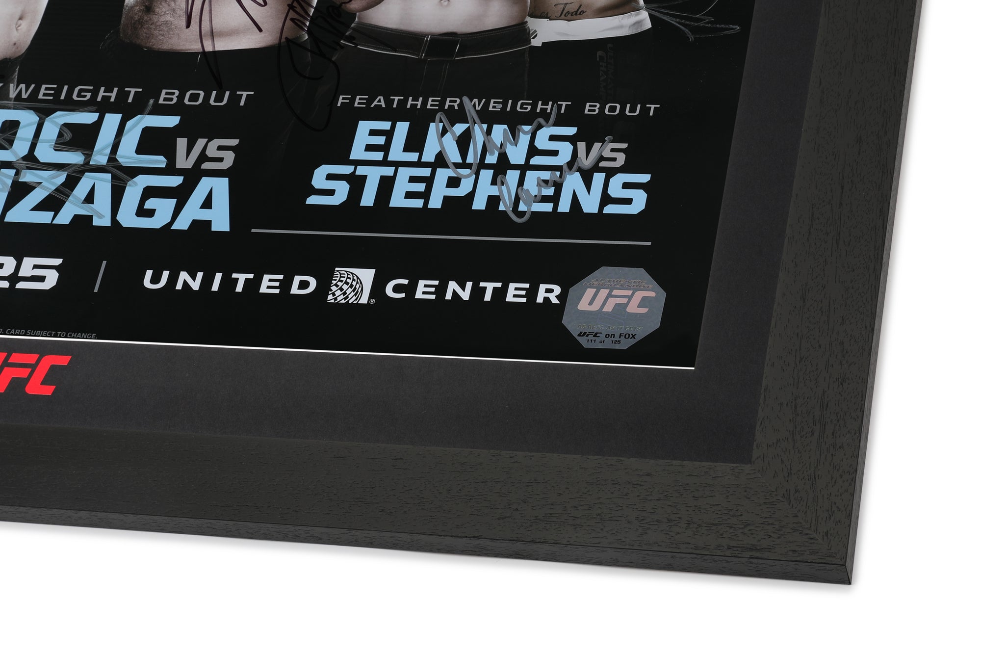 UFC on Fox 10 Chicago - Henderson vs Thomson Autographed Event Poster