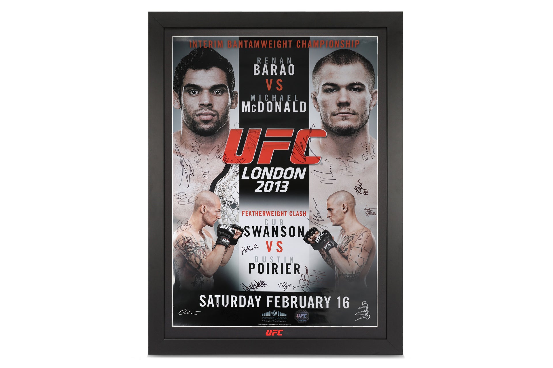 UFC on Fuel TV: Barão vs McDonald Autographed Event Poster