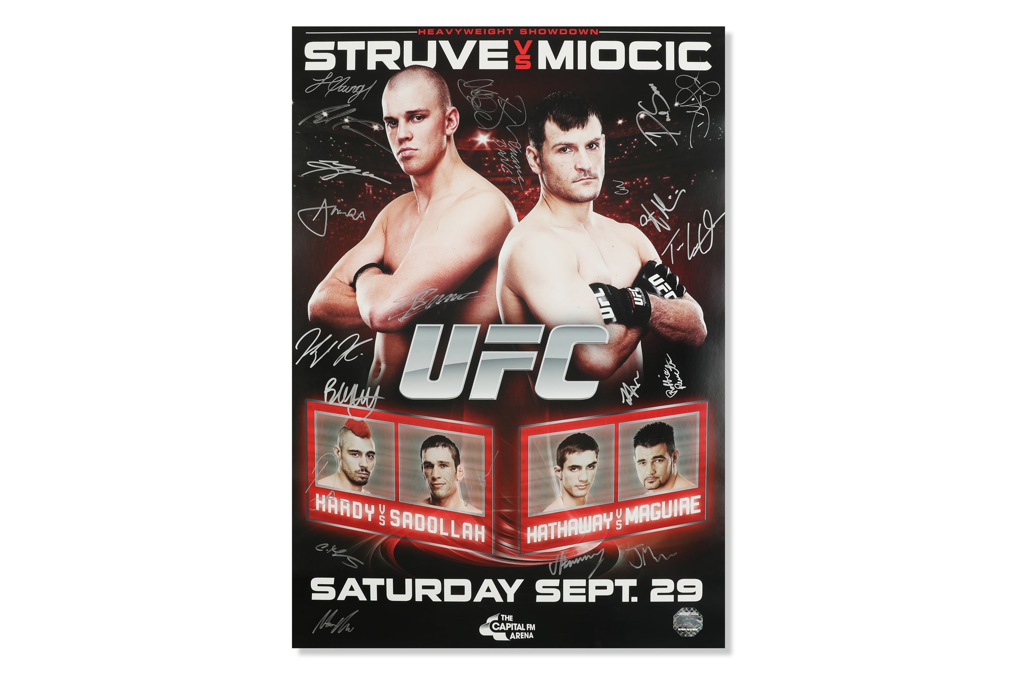 UFC on Fuel TV: Struve vs Miocic Autographed Event Poster