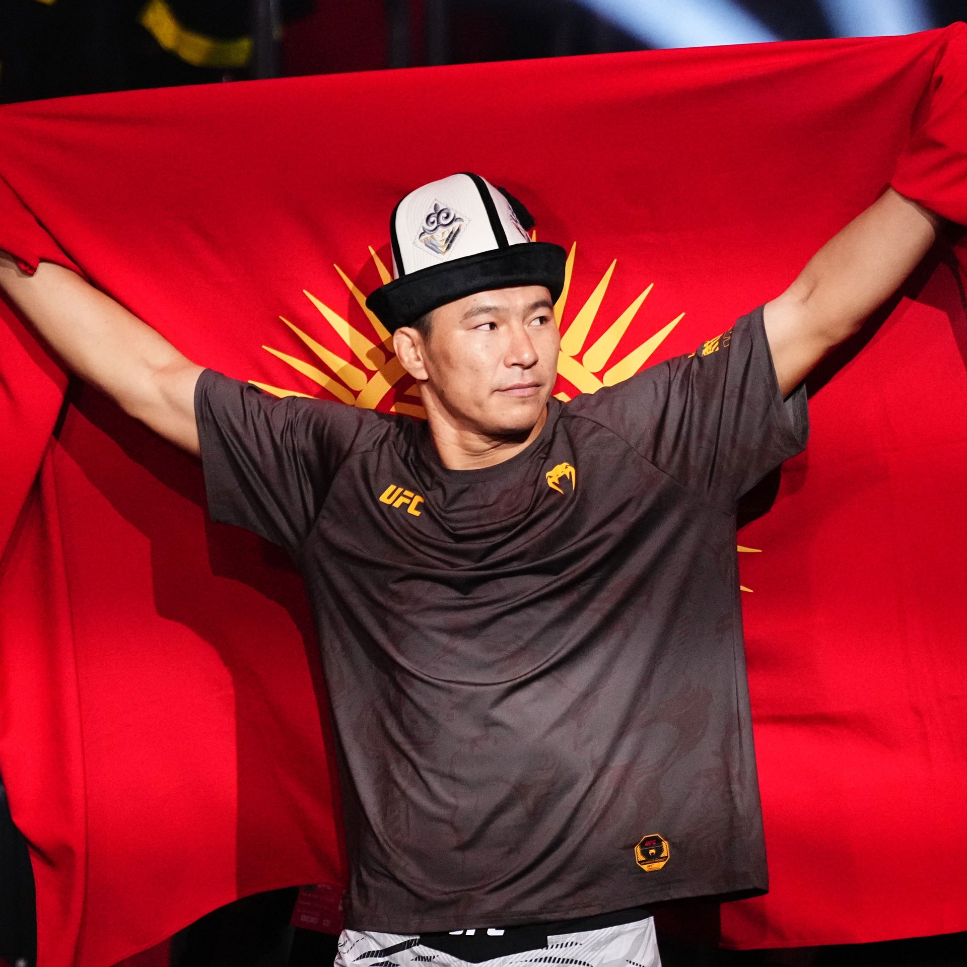 Uran Satybaldiev Signed 1-of-1 Fight Worn Jersey UFC Fight Night: Walker vs Zhang