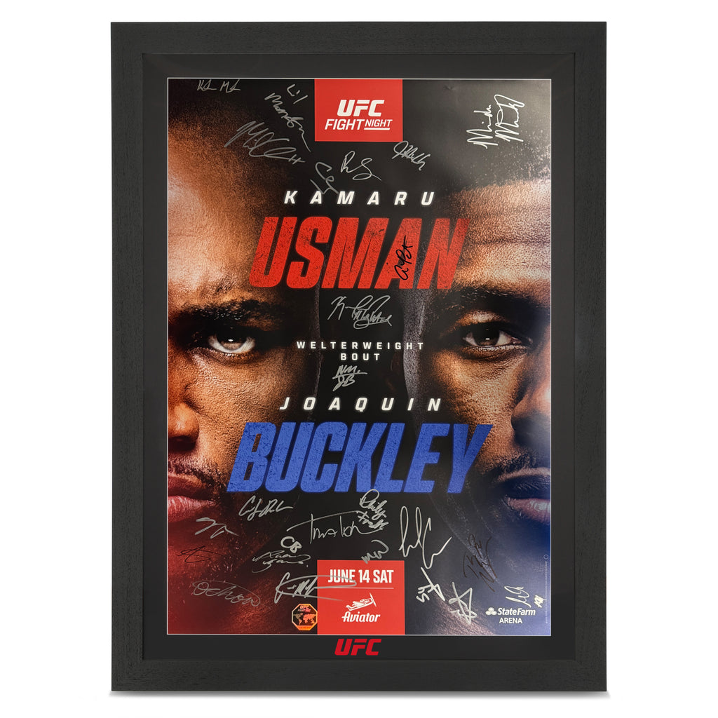 UFC Fight Night: Usman vs Buckley Autographed Event Poster