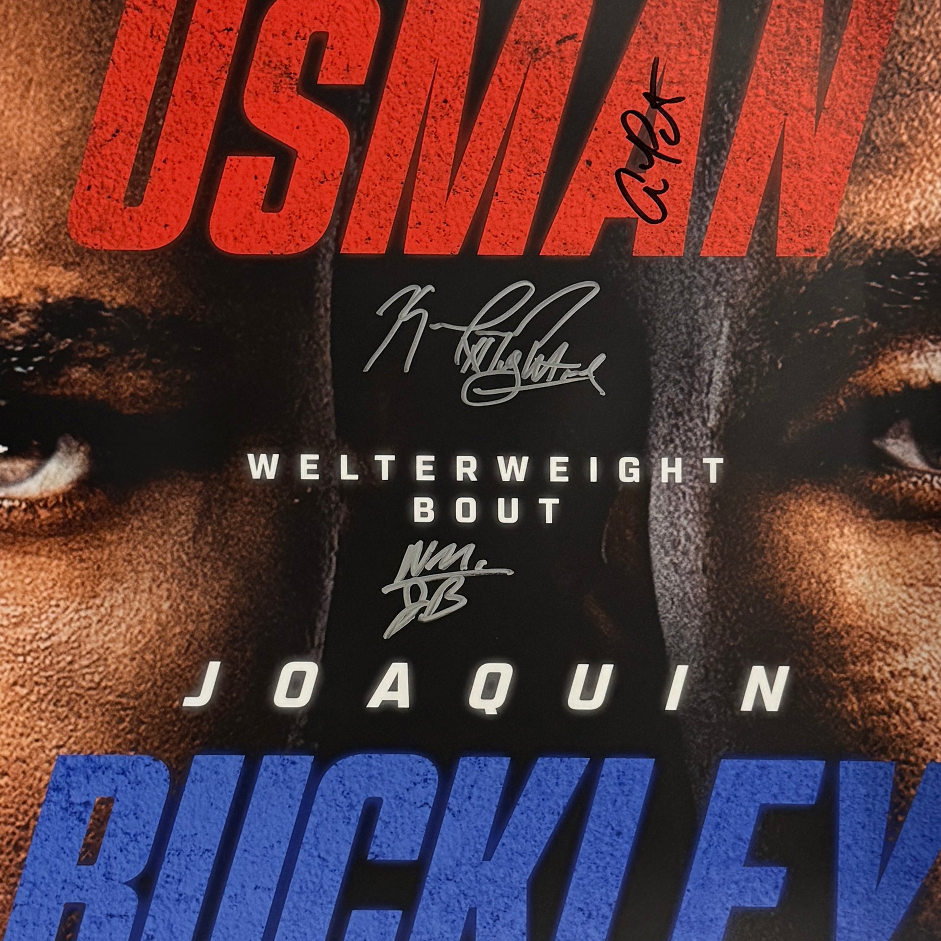 UFC Fight Night: Usman vs Buckley Autographed Event Poster