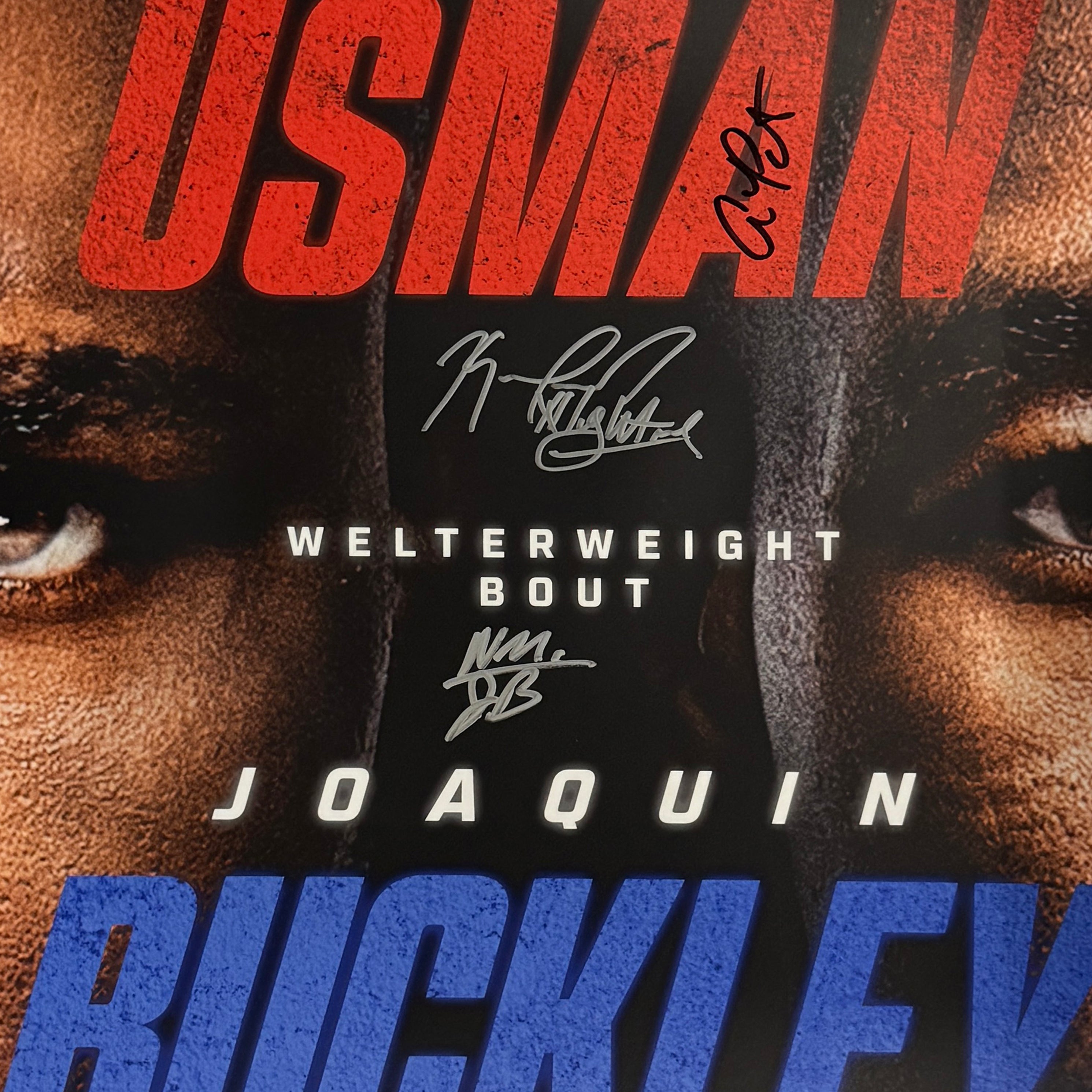 UFC Fight Night: Usman vs Buckley Autographed Event Poster