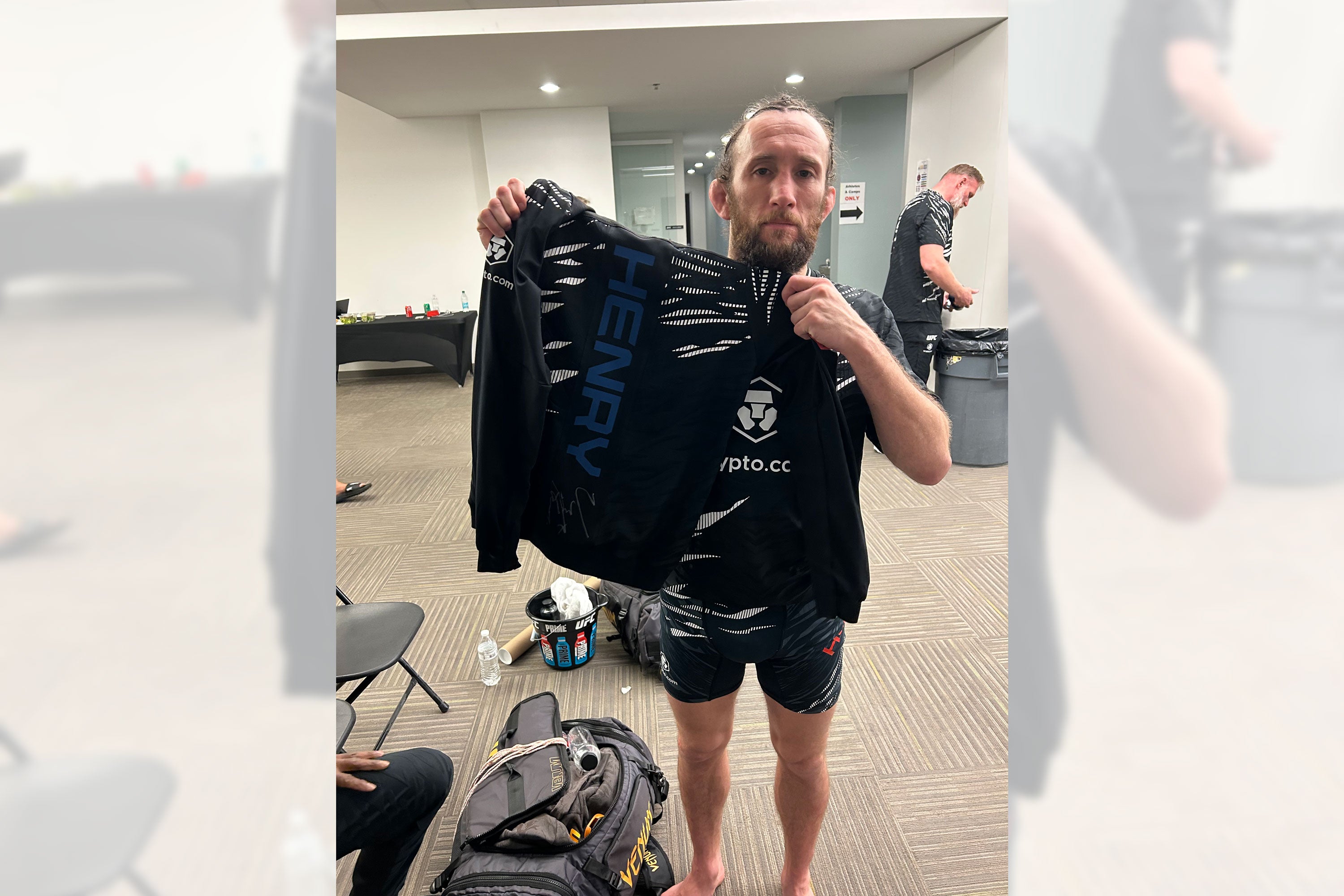 Victor Henry Signed 1-of-1 Fight Issued Hoodie UFC Fight Night: Emmett vs Murphy