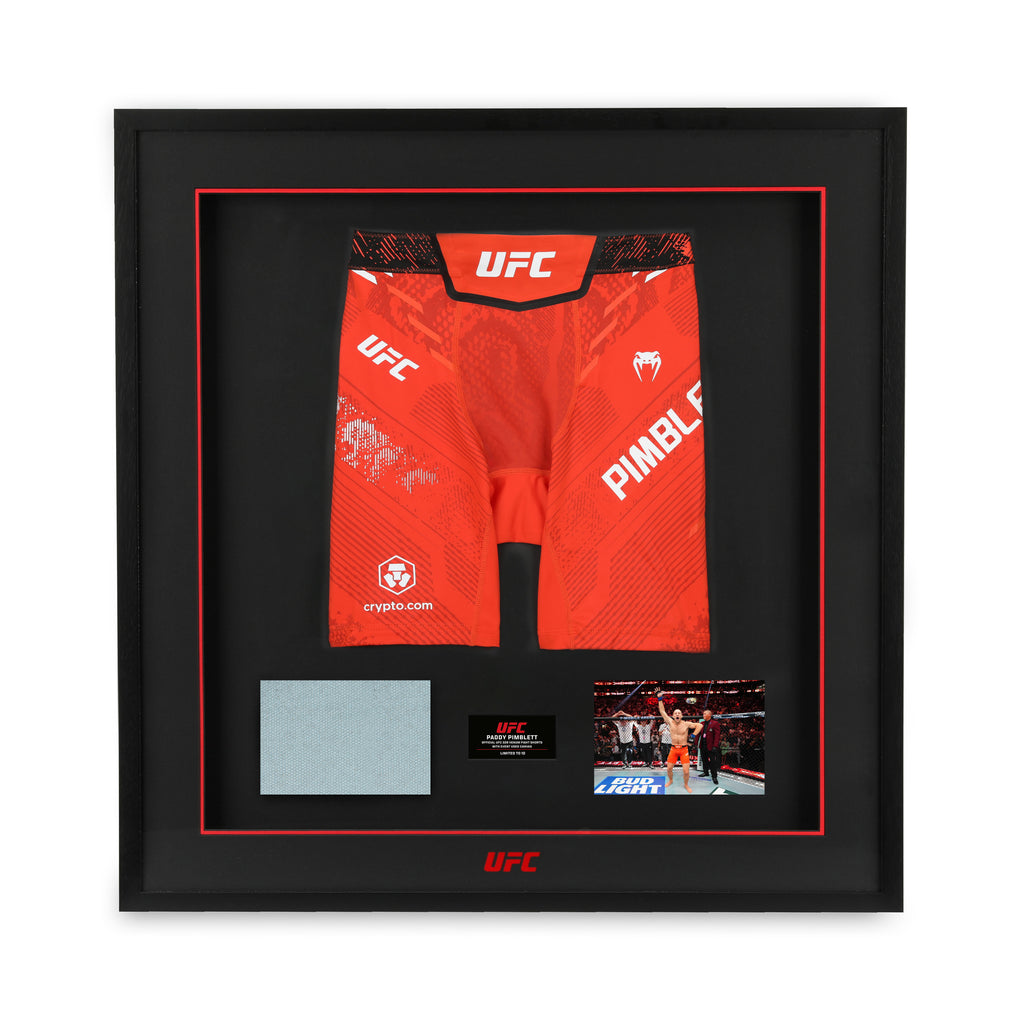 Paddy Pimblett Limited Edition UFC 329 Venum Shorts & Canvas Display
