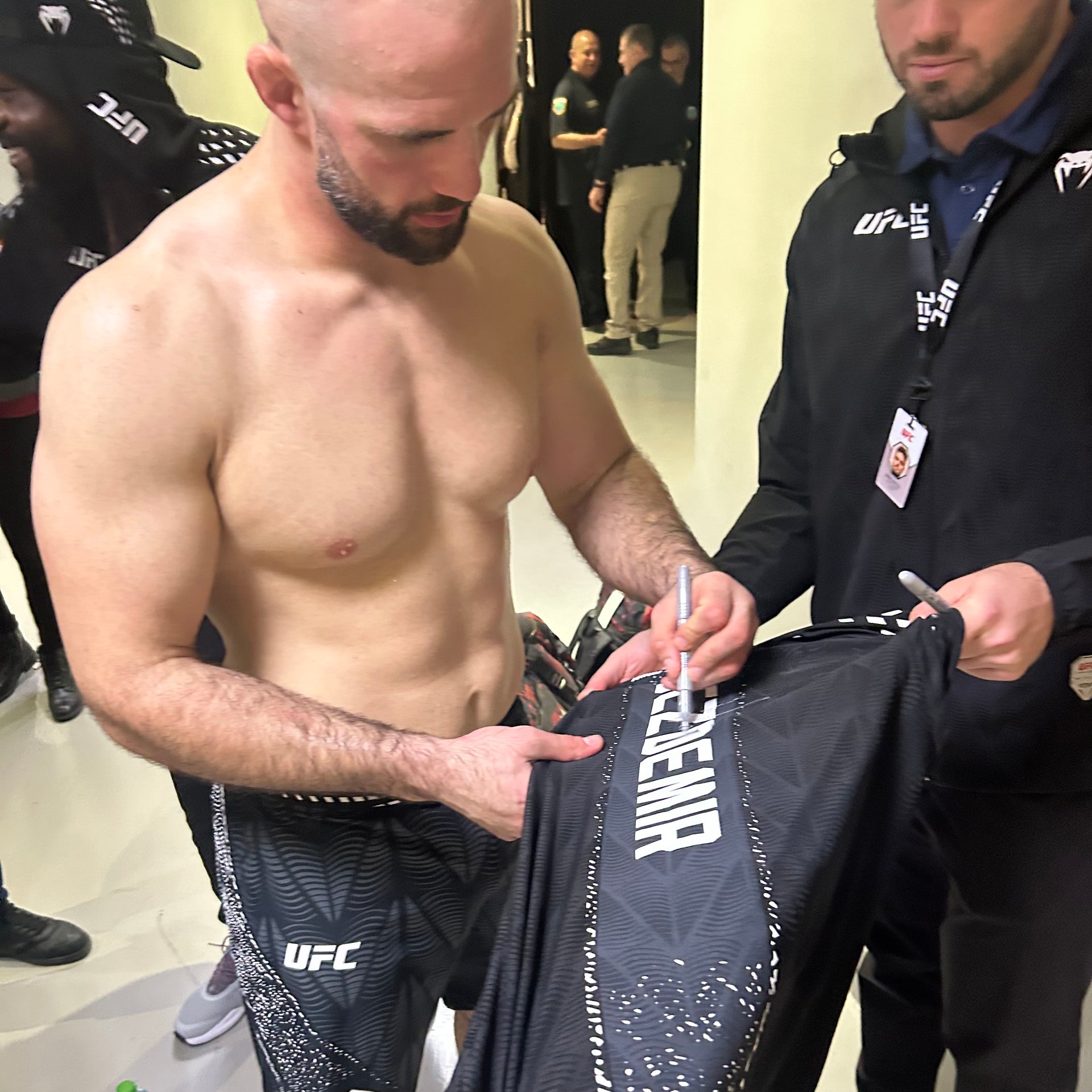 Volkan Oezdemir Signed 1-of-1 Fight Worn Jersey UFC Fight Night: Tsarukyan vs Hooker