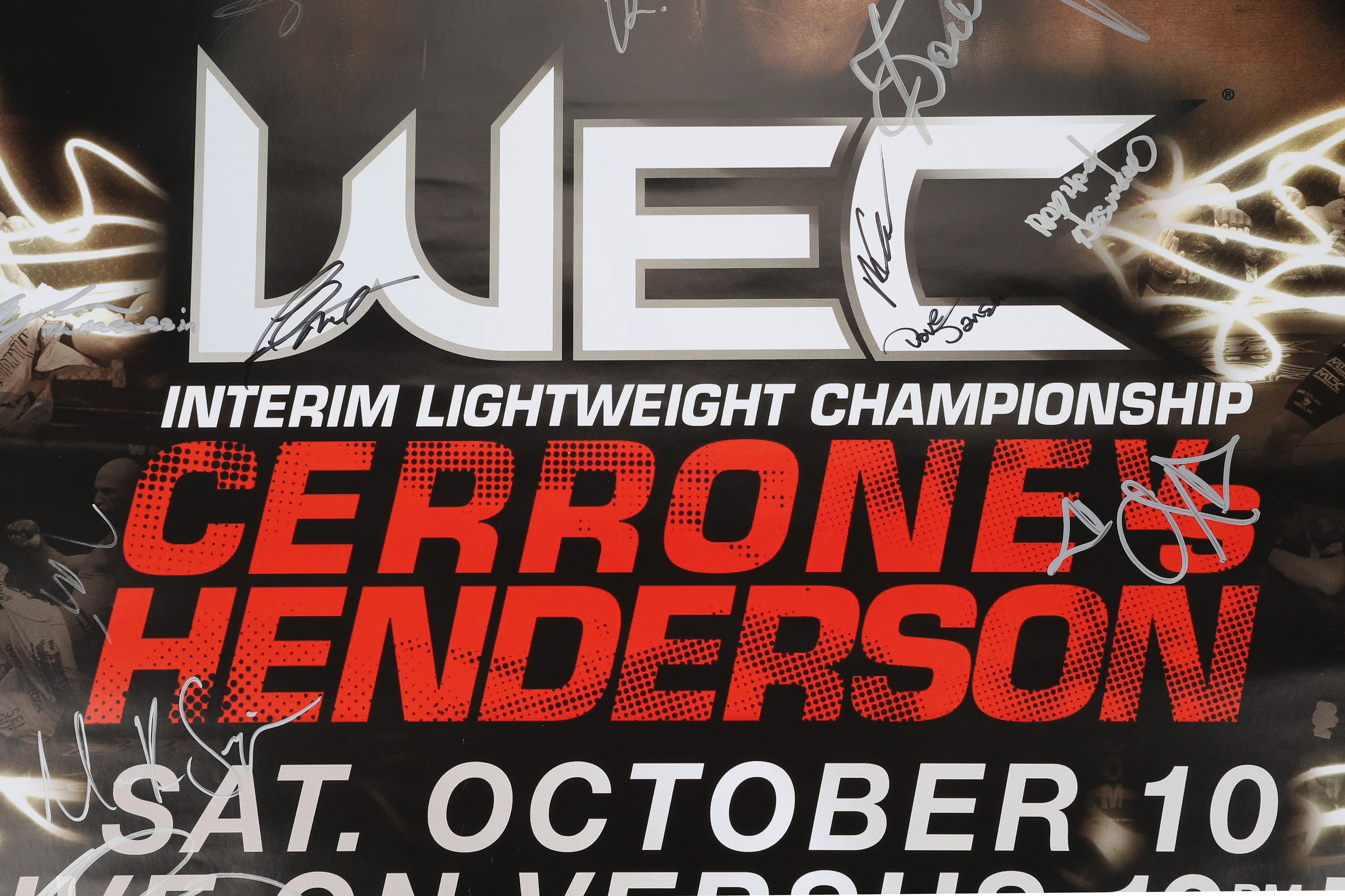 WEC 43: Cerrone vs Henderson Autographed Event Poster