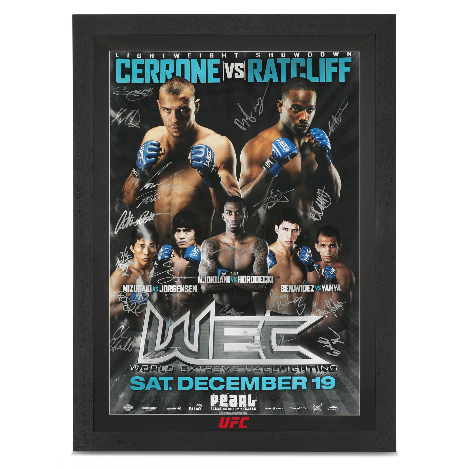 WEC 45: Cerrone vs Ratcliff Autographed Event Poster