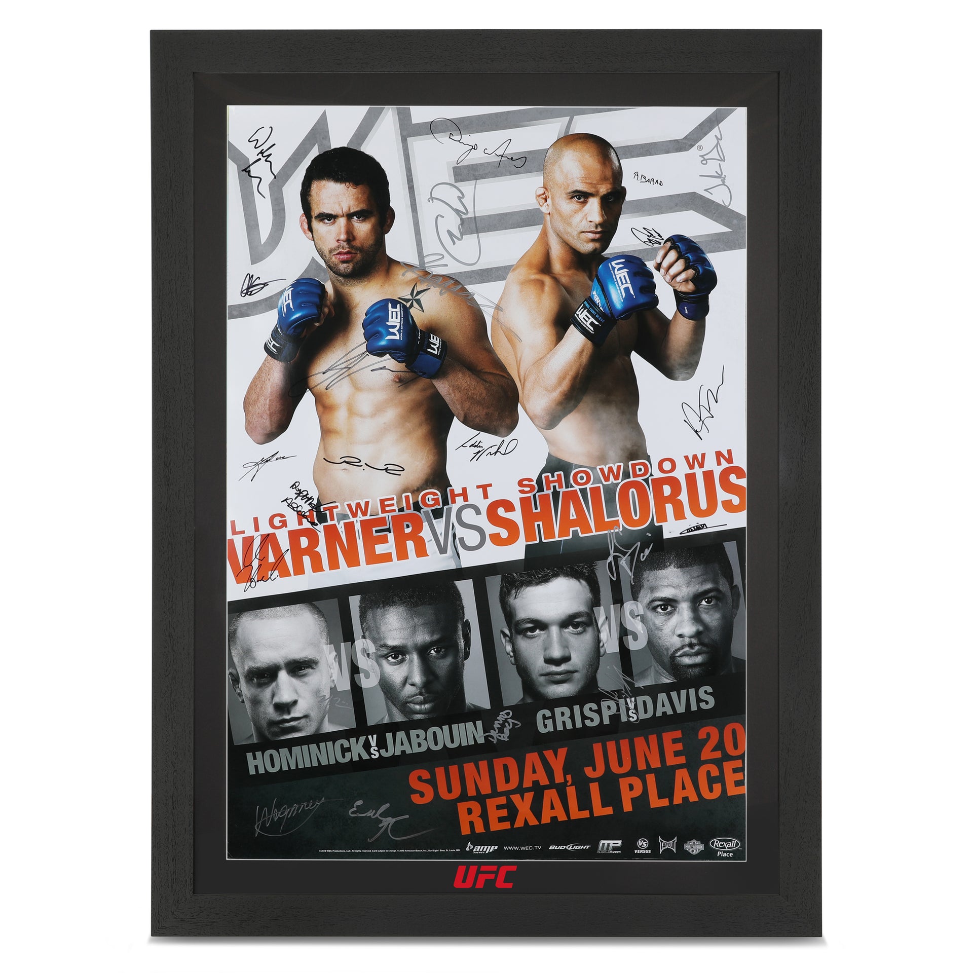 WEC 49: Varner vs Shalorus Autographed Event Poster