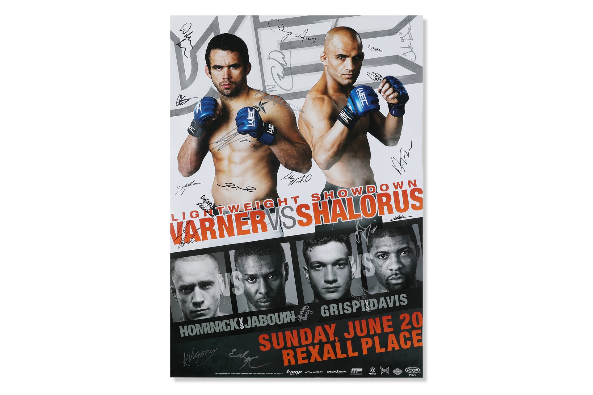 WEC 49: Varner vs Shalorus Autographed Event Poster