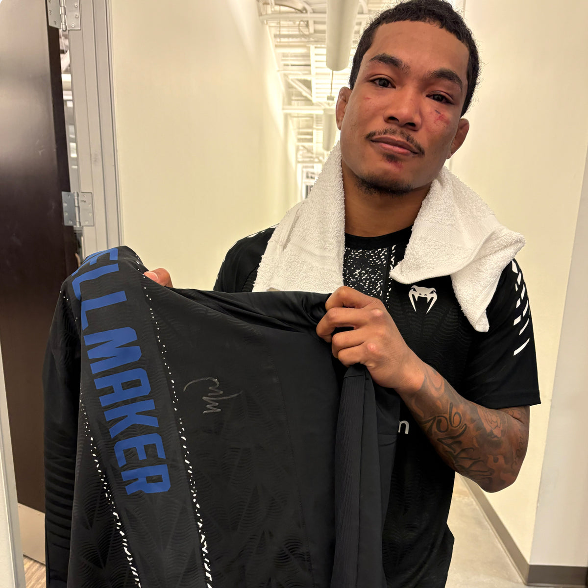Malcolm Wellmaker Signed 1-of-1 Fight Worn Hoodie UFC Fight Night: Allen vs Duncan