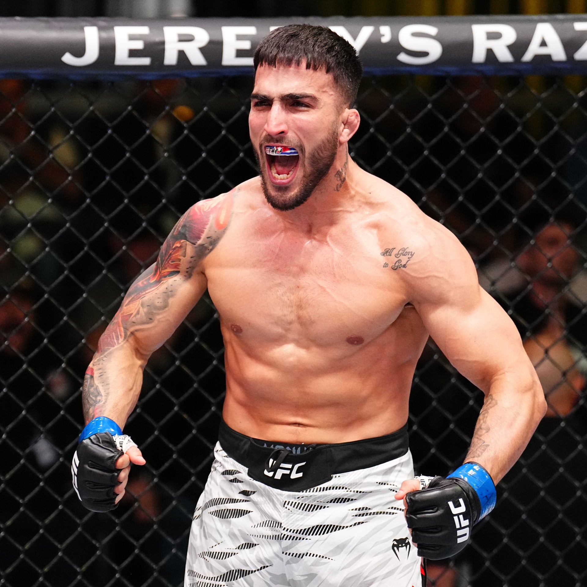 Yadier Del Valle Signed 1-of-1 Fight Worn Gloves UFC Fight Night: Garcia vs Onama