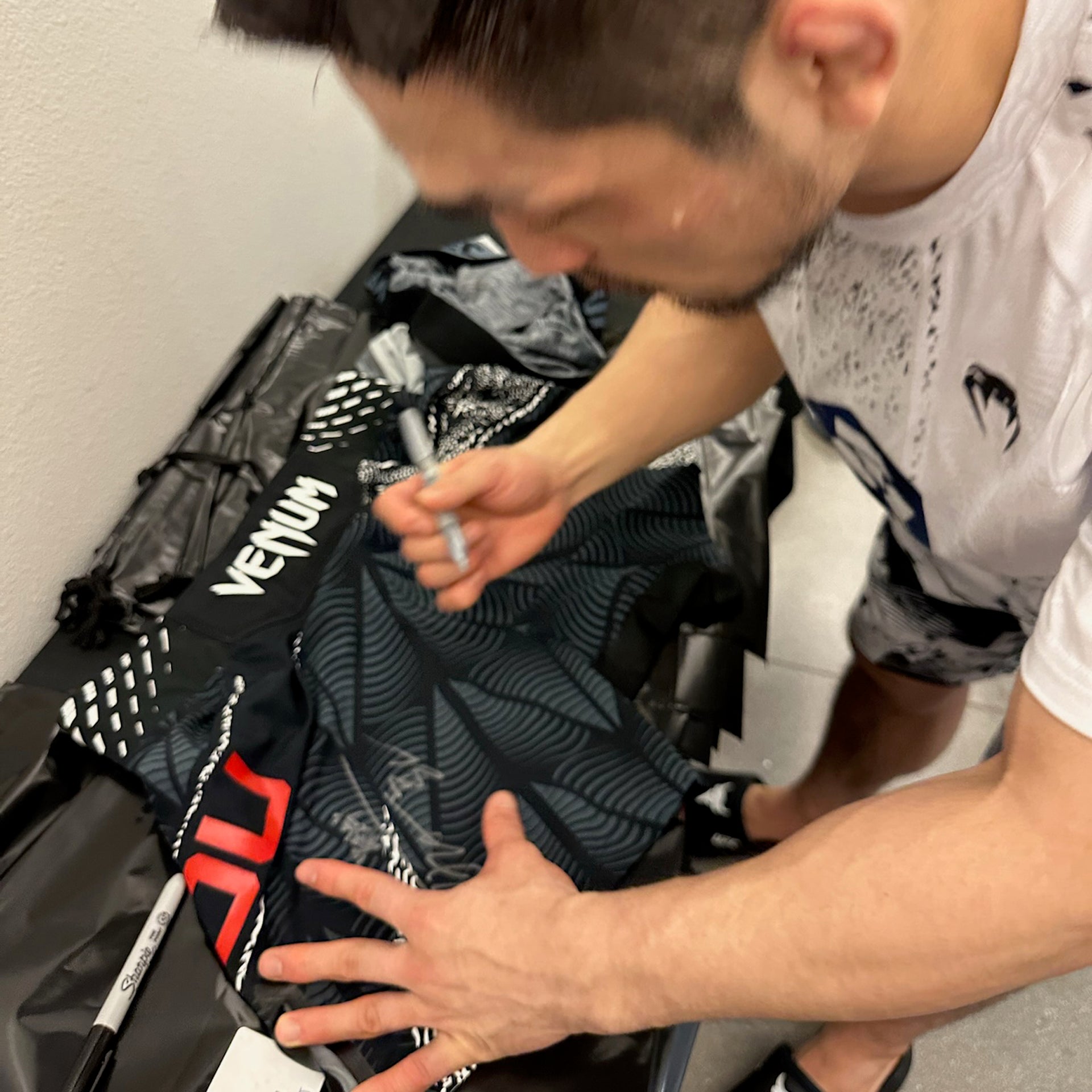 Su Young You Signed 1-of-1 Fight Worn Shorts UFC Fight Night: Emmett vs Vallejos