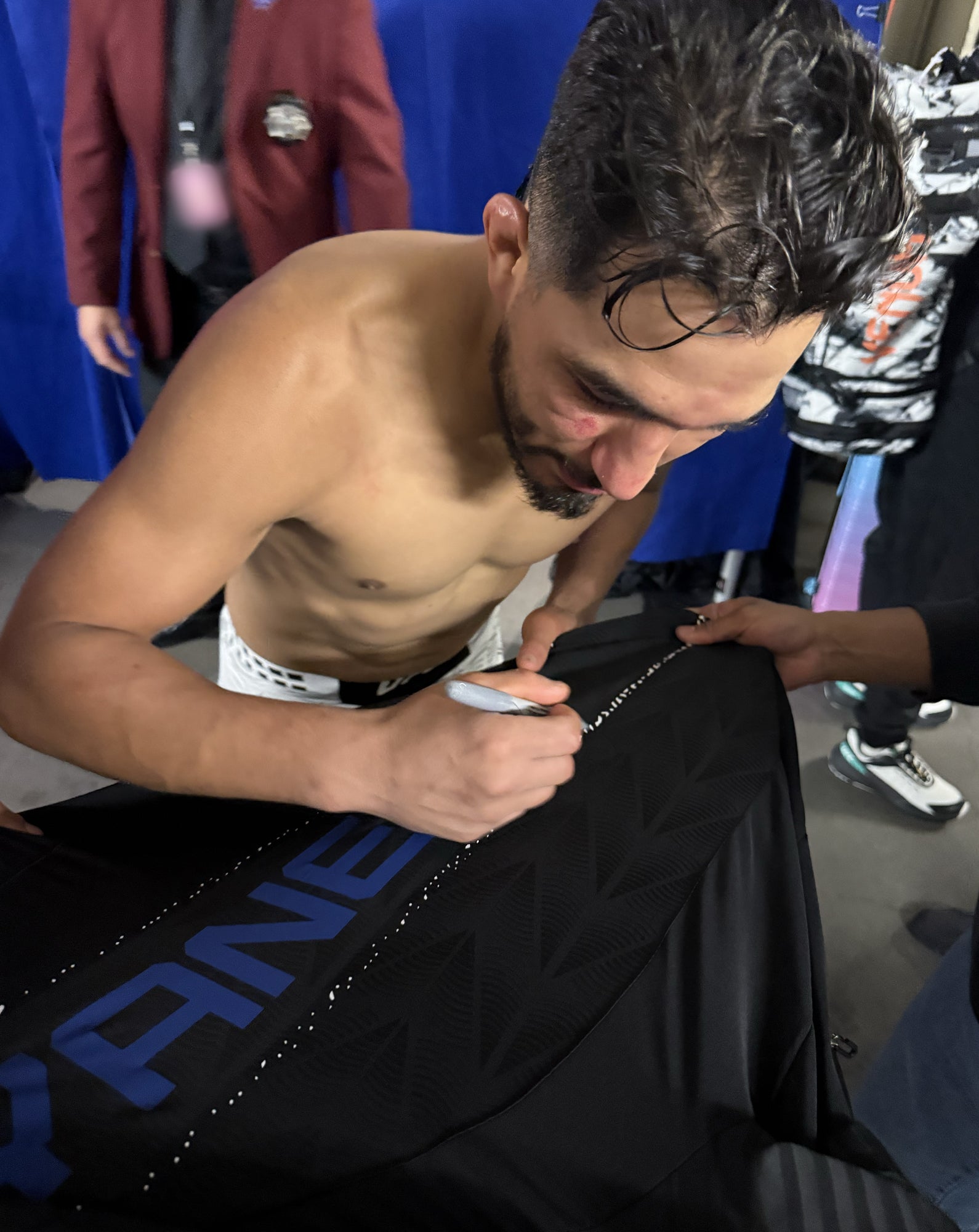 Adrian Yanez Signed 1-of-1 Fight Worn Hoodie UFC 329: McGregor vs Holloway 2
