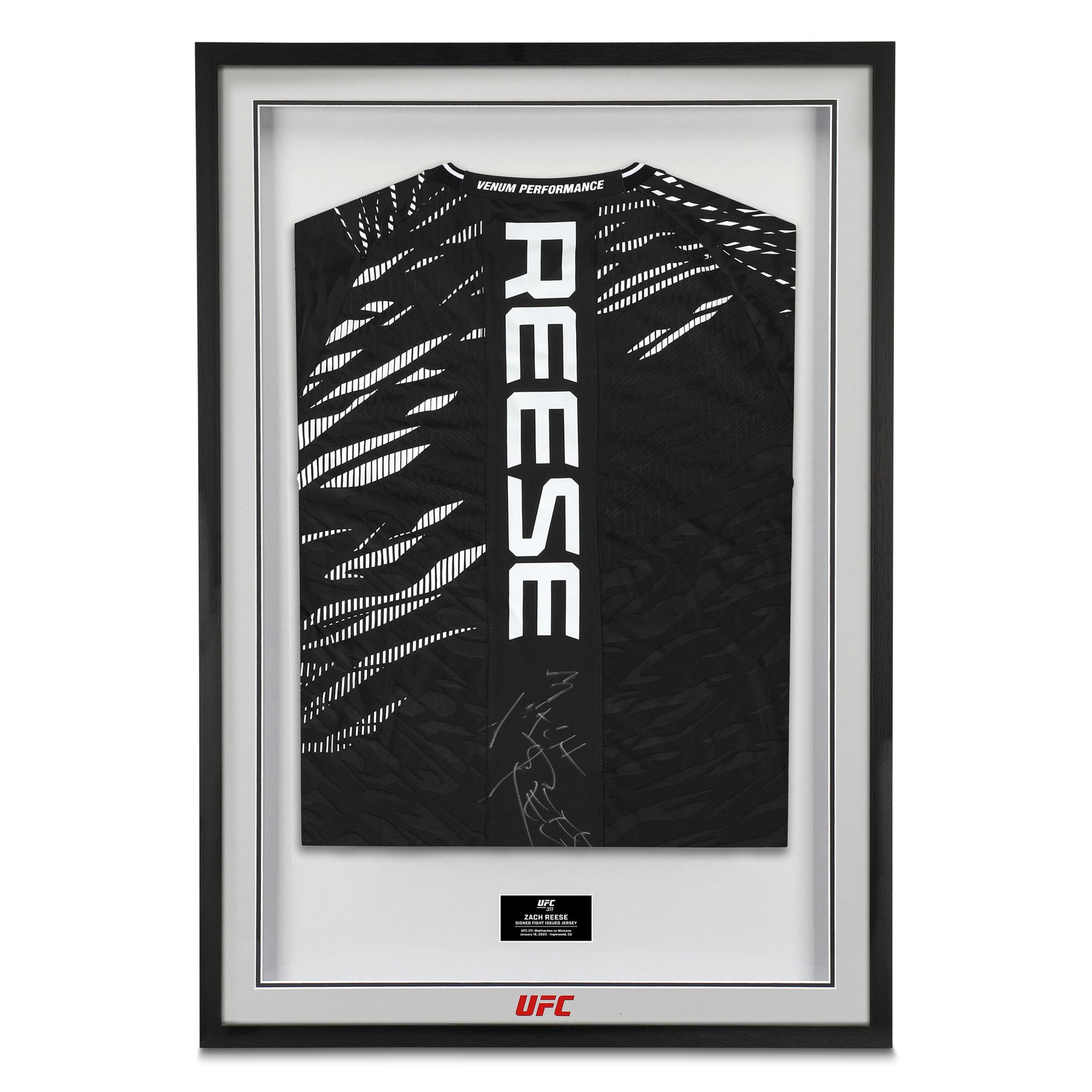 Zach Reese Signed 1-of-1 Fight Issued Jersey UFC 311: Makhachev vs Moicano