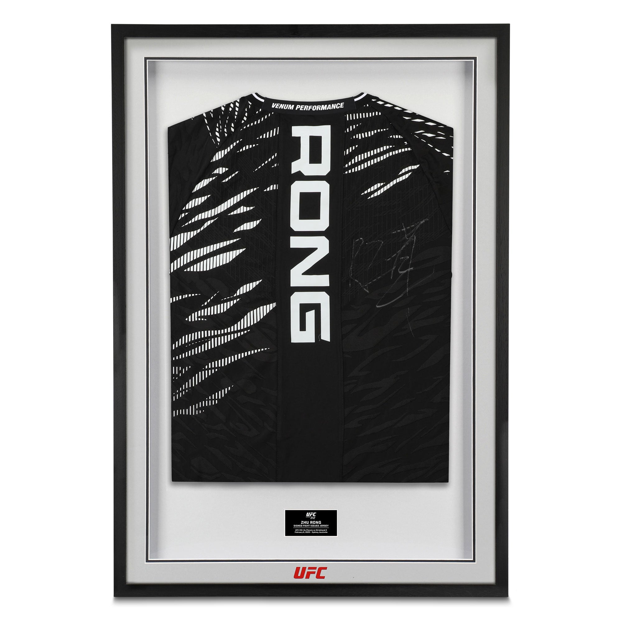 Zhu Rong 1-of-1 Signed Fight Issued Jersey UFC 312: Du Plessis vs Strickland
