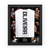 Charles Oliveira Signed 1-of-1 Fight Worn Jersey in Special Edition Frame UFC 326: Holloway vs Oliveira 2