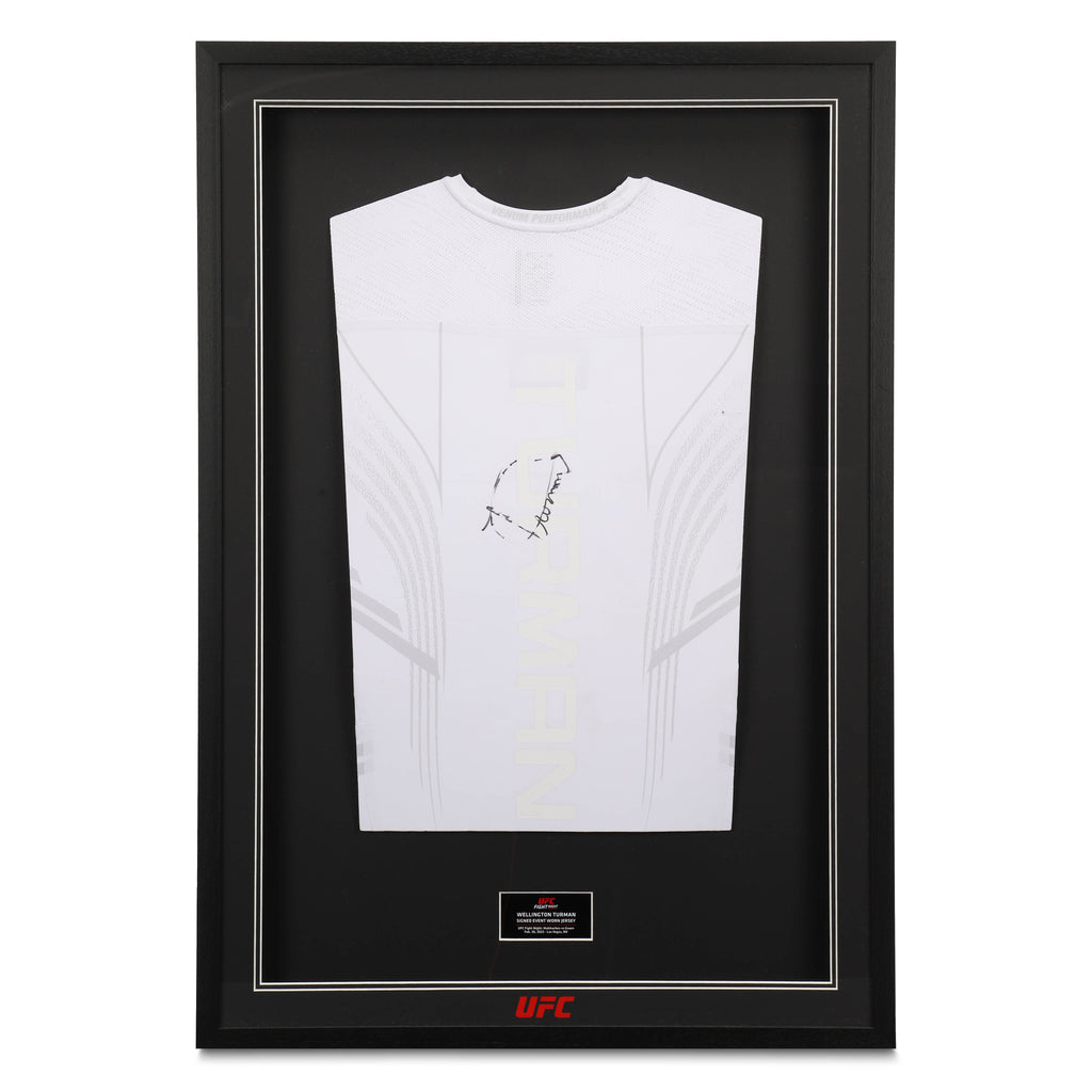 Framed Wellington Turman 1-of-1 Signed Fight Issued Jersey UFC Fight Night: Makhachev vs Green