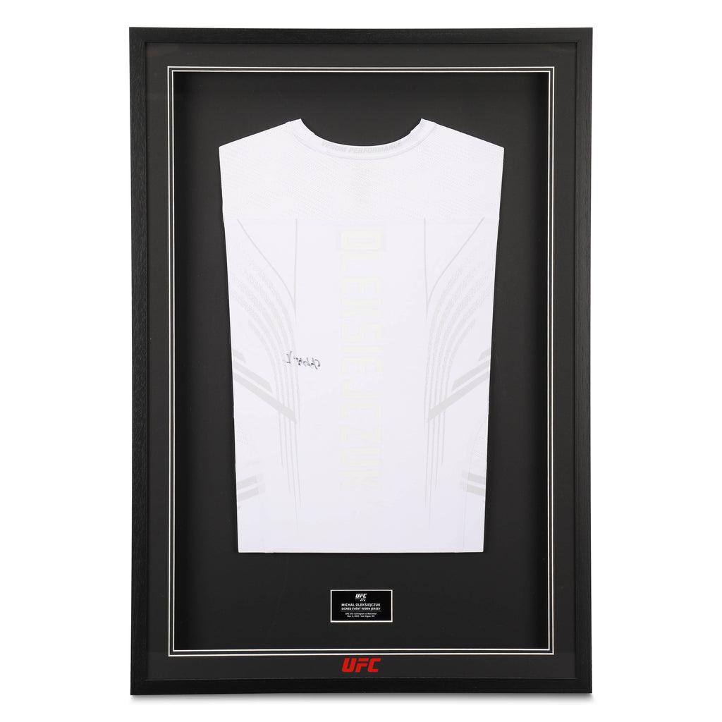 Framed Michal Oleksiejczuk Signed 1-of-1 Fight Issued Jersey UFC 272: Covington vs Masvidal