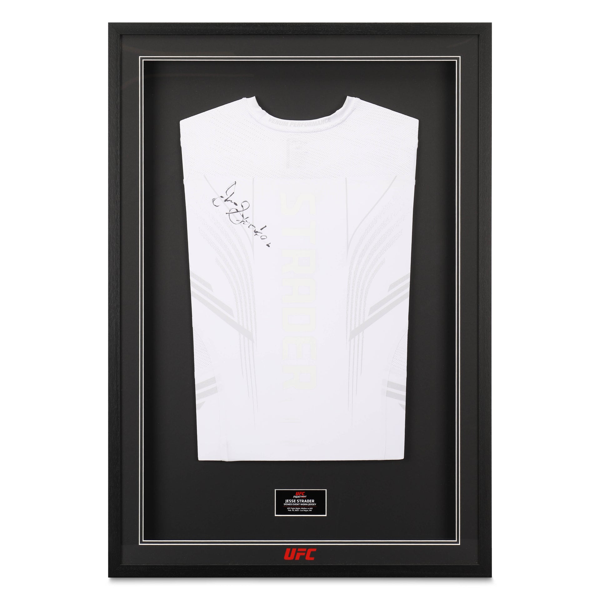 Jesse Strader Signed Fight Issued Jersey UFC Fight Night: Walker vs Hill