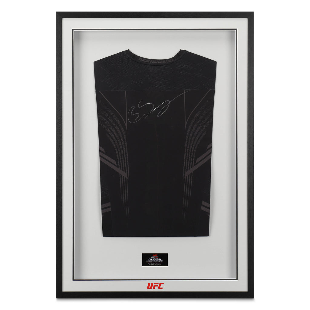 Framed Chas Skelly Signed Fight Issued Jersey UFC Fight Night: Walker vs Hill
