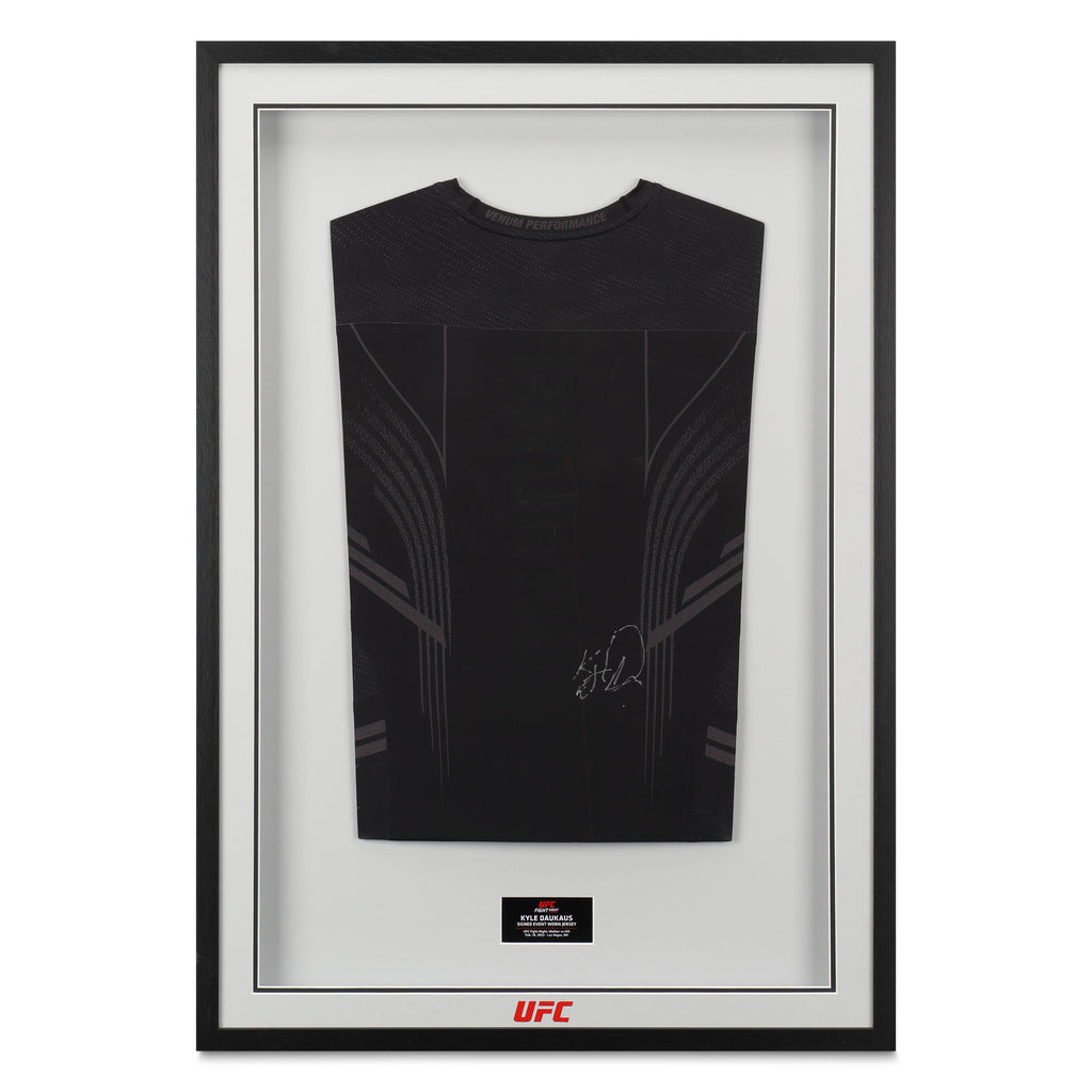 Framed Kyle Daukaus Signed Fight Issued Jersey UFC Fight Night: Walker vs Hill