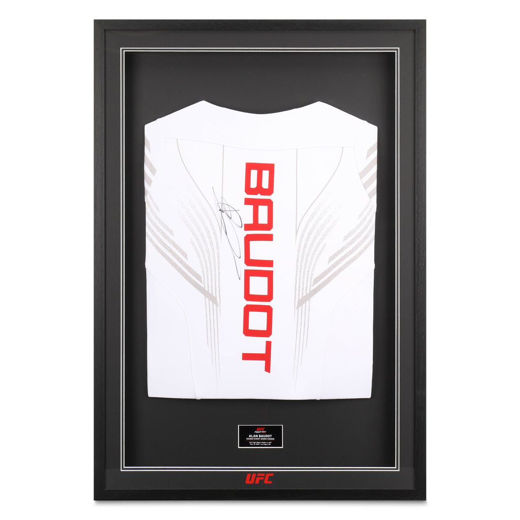 Framed Alan Baudot Signed Fight Issued Hoodie UFC Fight Night: Walker vs Hill