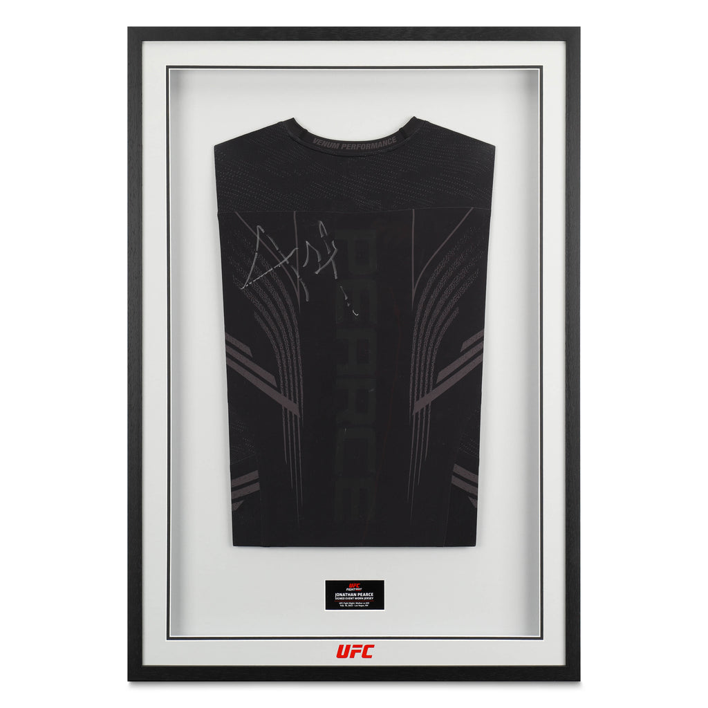 Framed Jonathan Pearce Signed Fight Issued Jersey