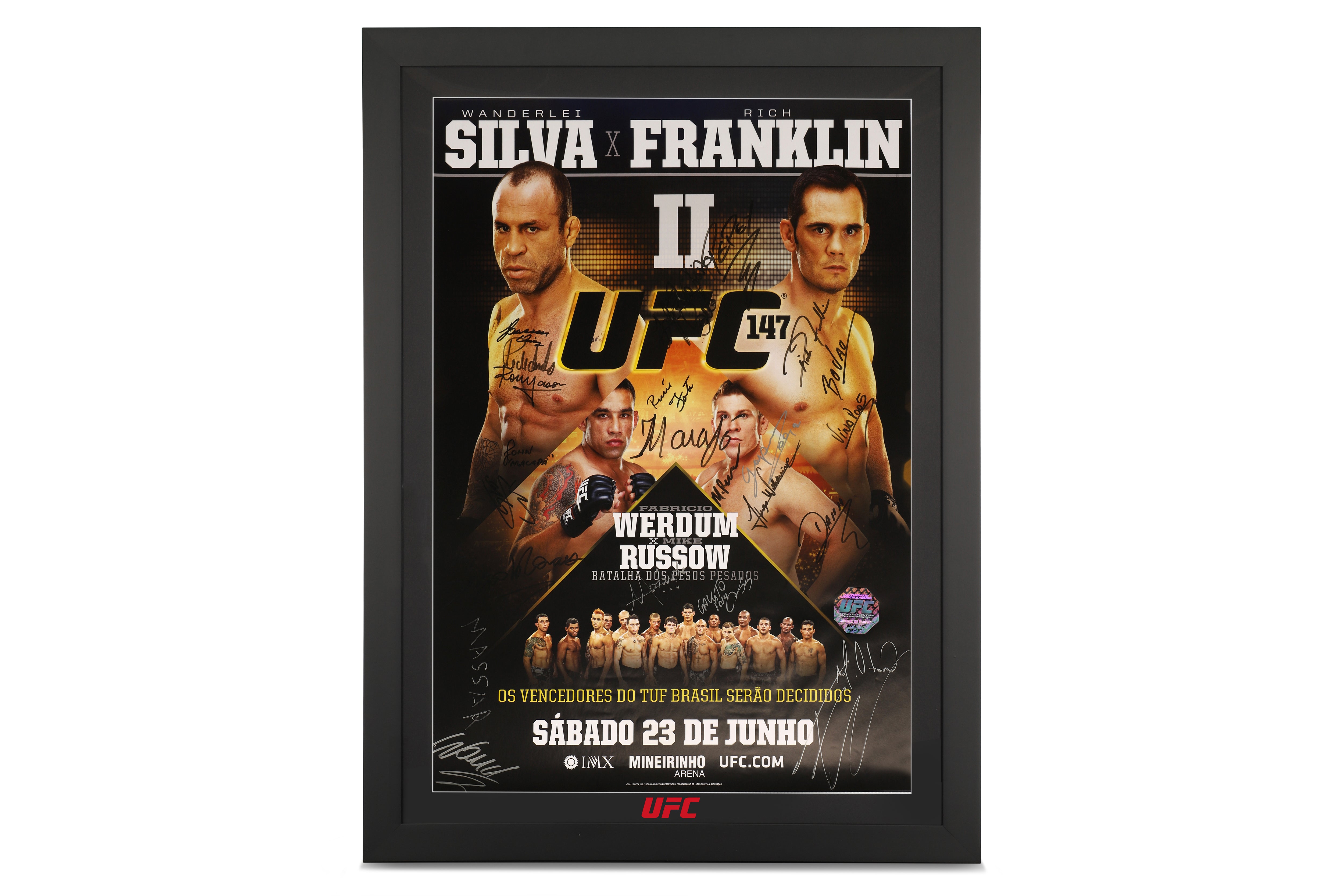 UFC 147: Silva vs Franklin 2 Autographed Event Poster