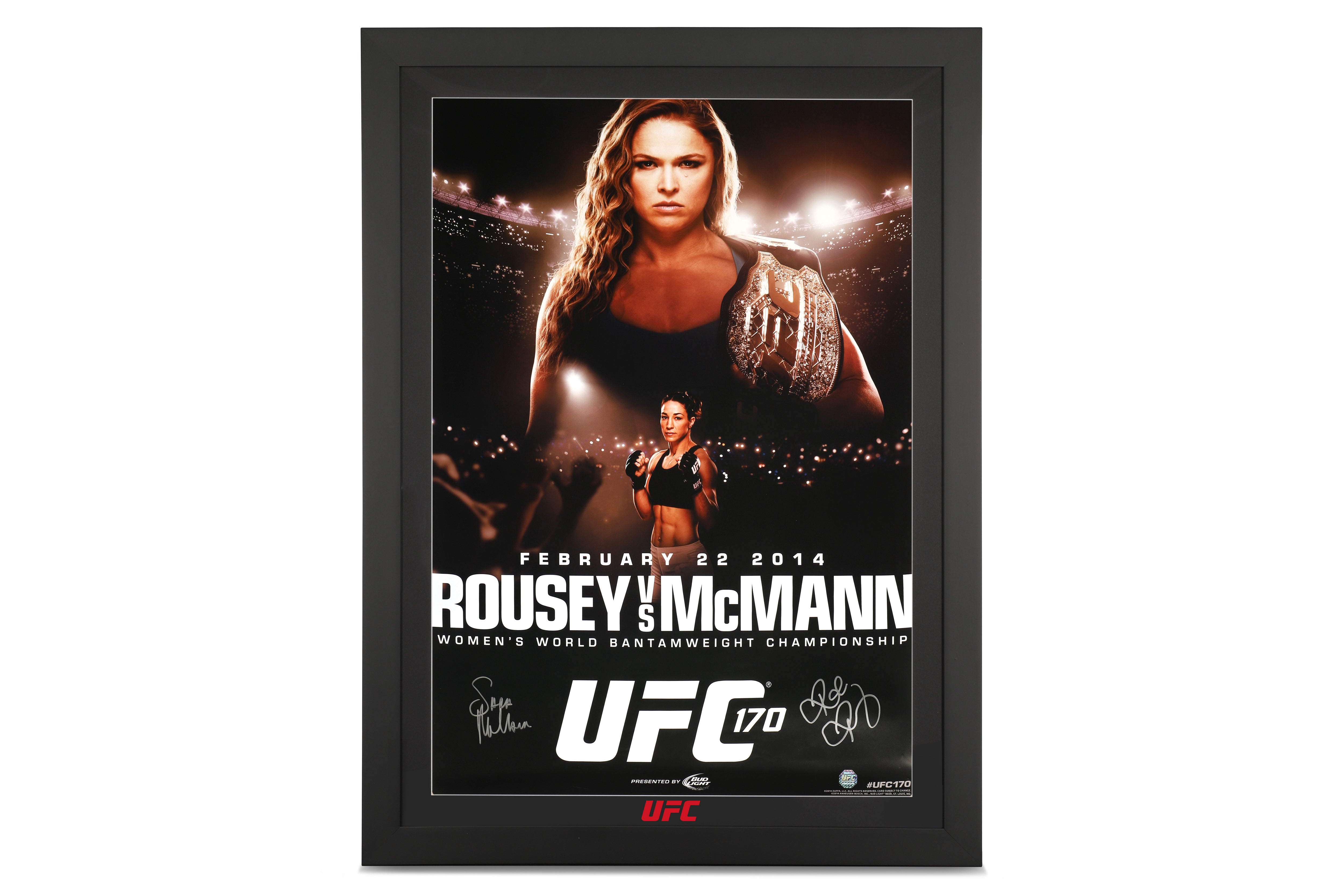 UFC 170: Rousey vs McMann Autographed Event Poster