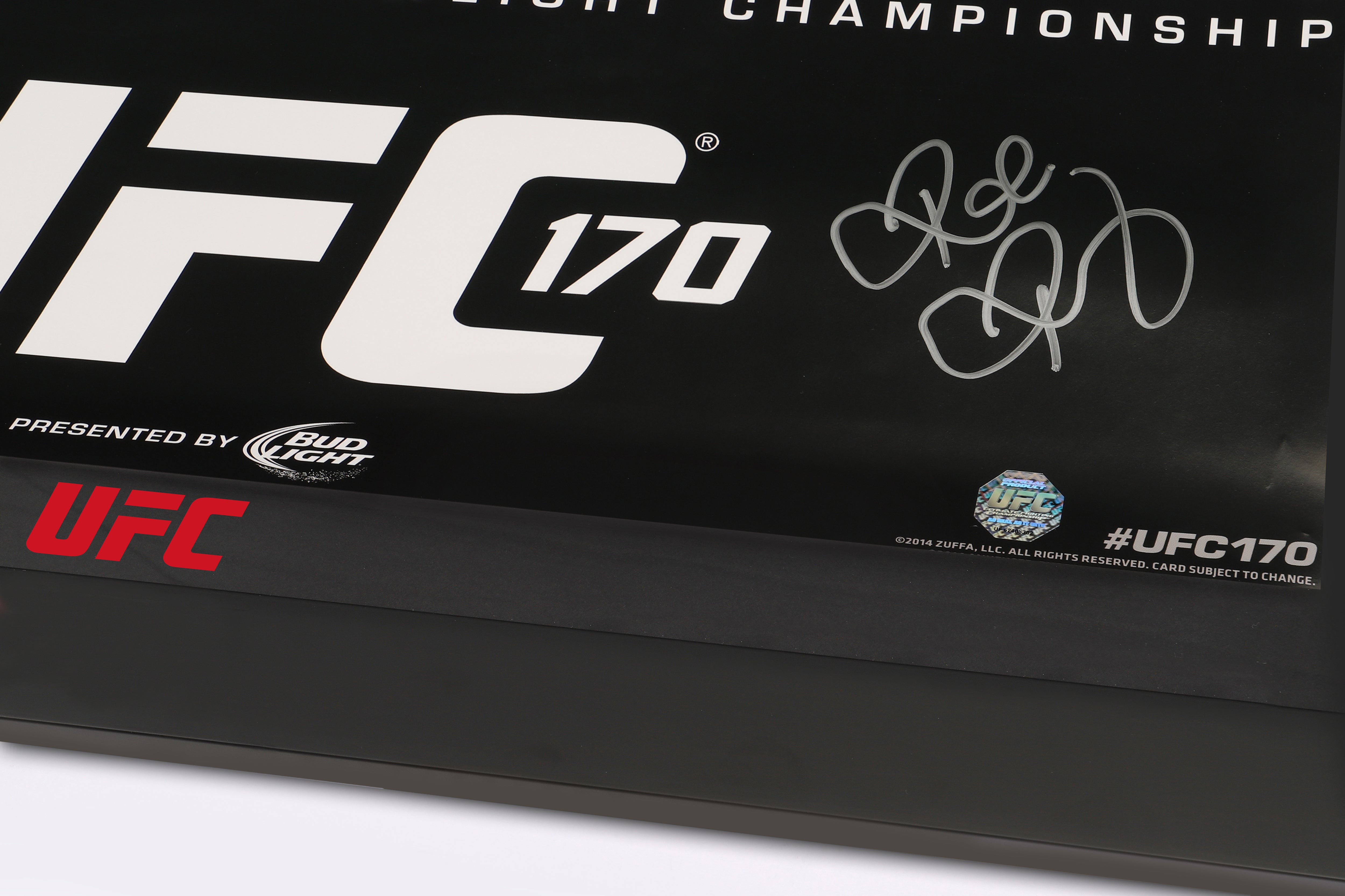 UFC 170: Rousey vs McMann Autographed Event Poster
