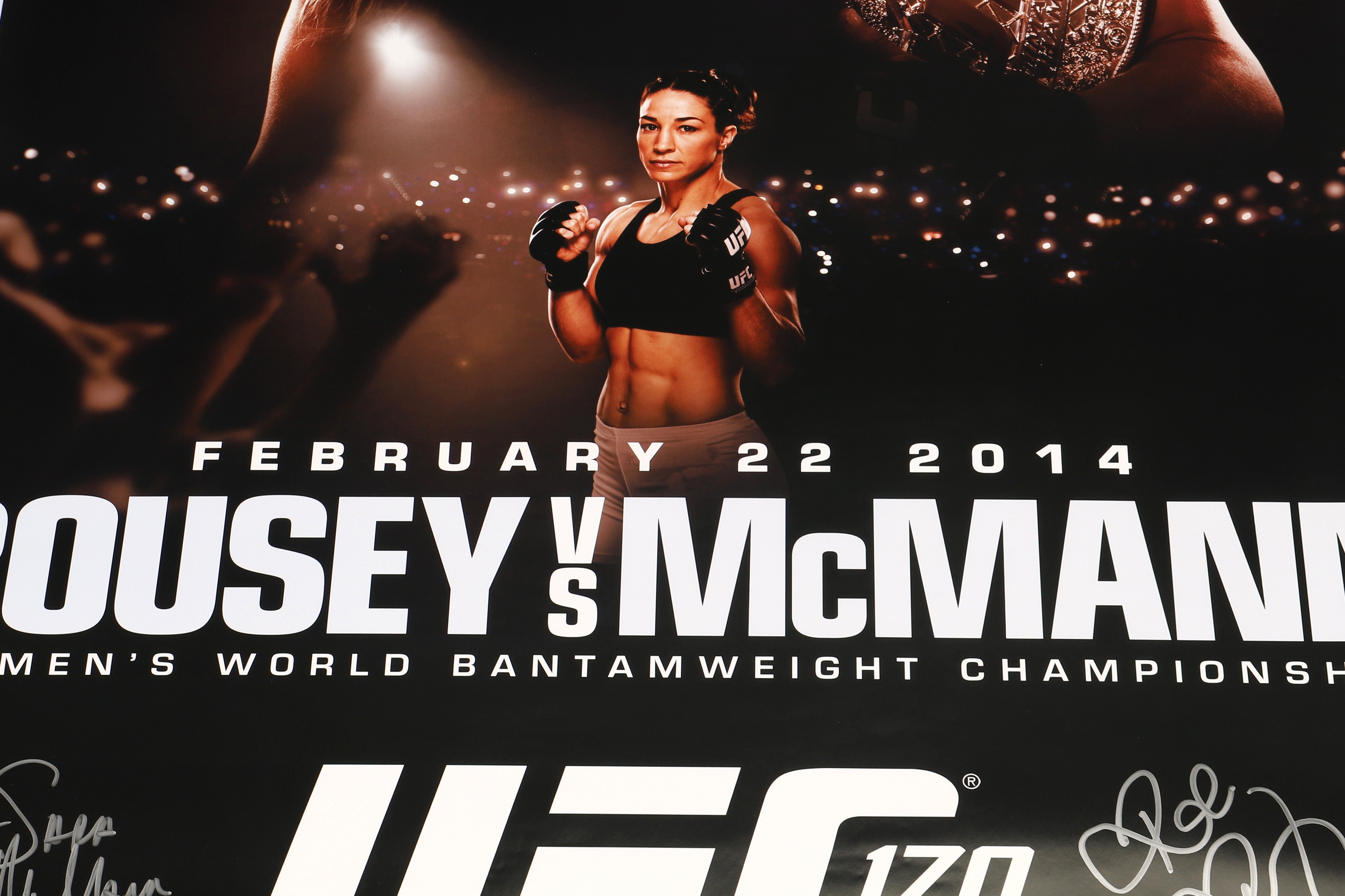 UFC 170: Rousey vs McMann Autographed Event Poster