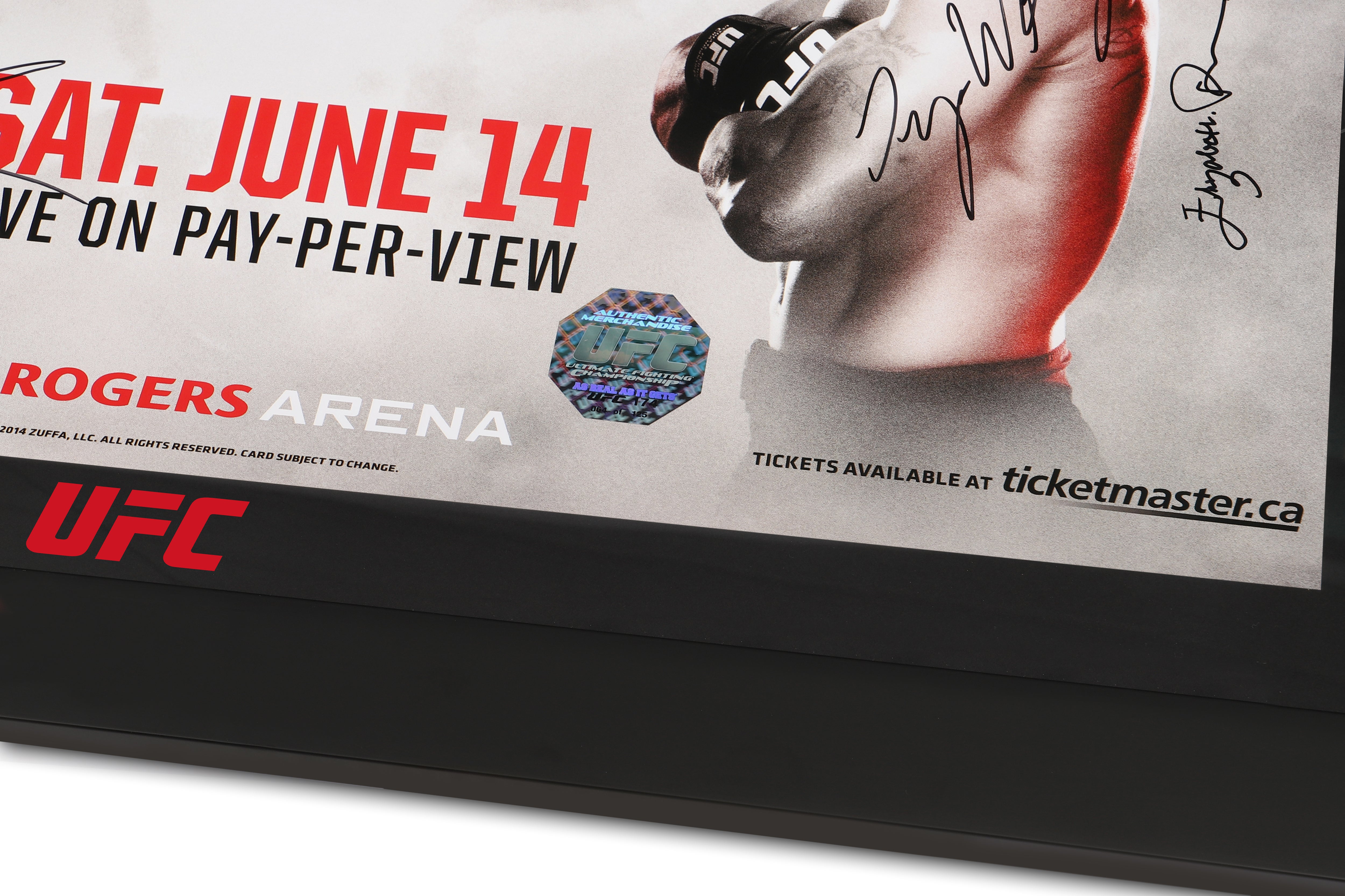 UFC 174: Johnson vs Bagautinov Autographed Event Poster