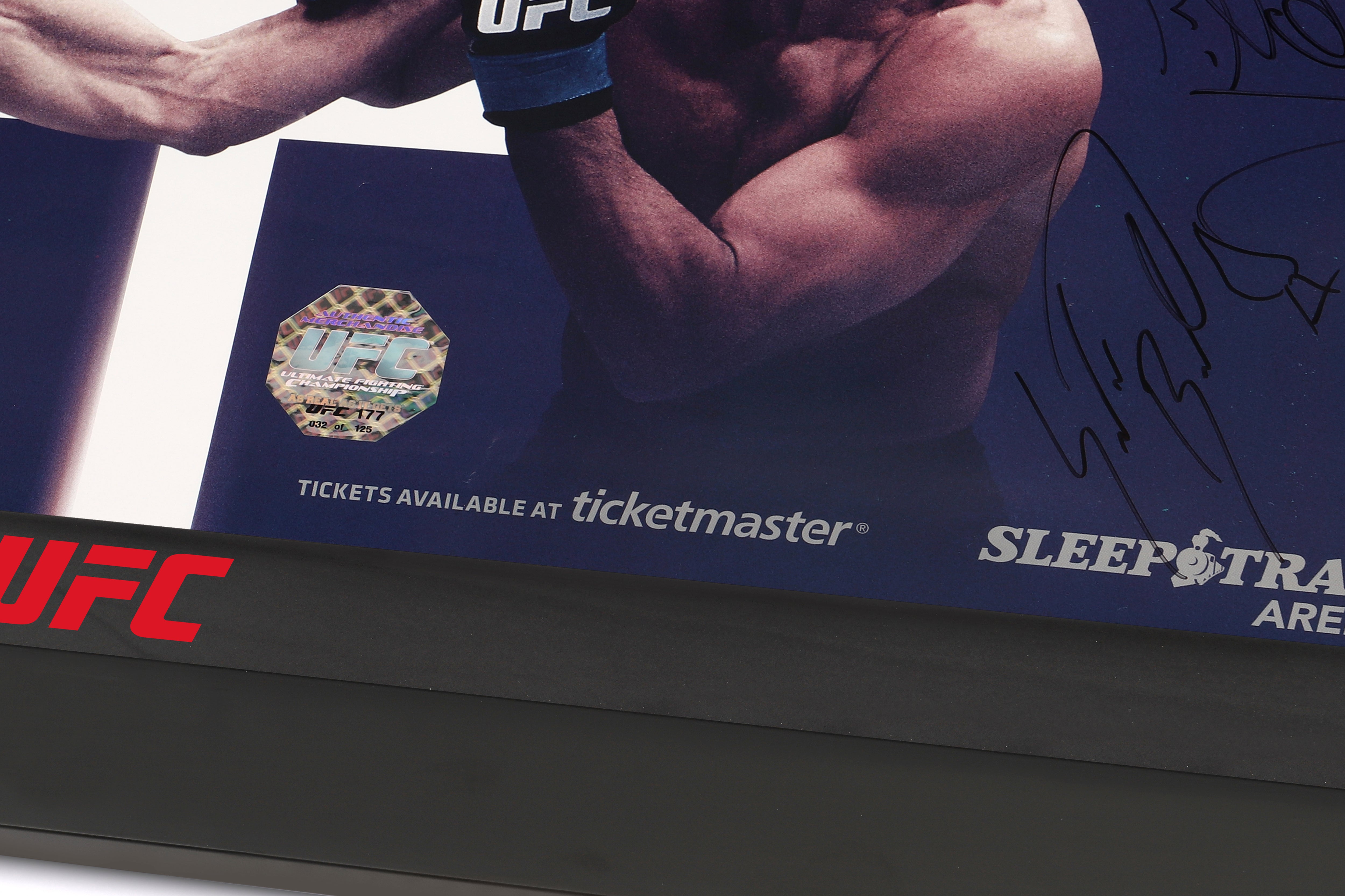 official signed poster from UFC 177