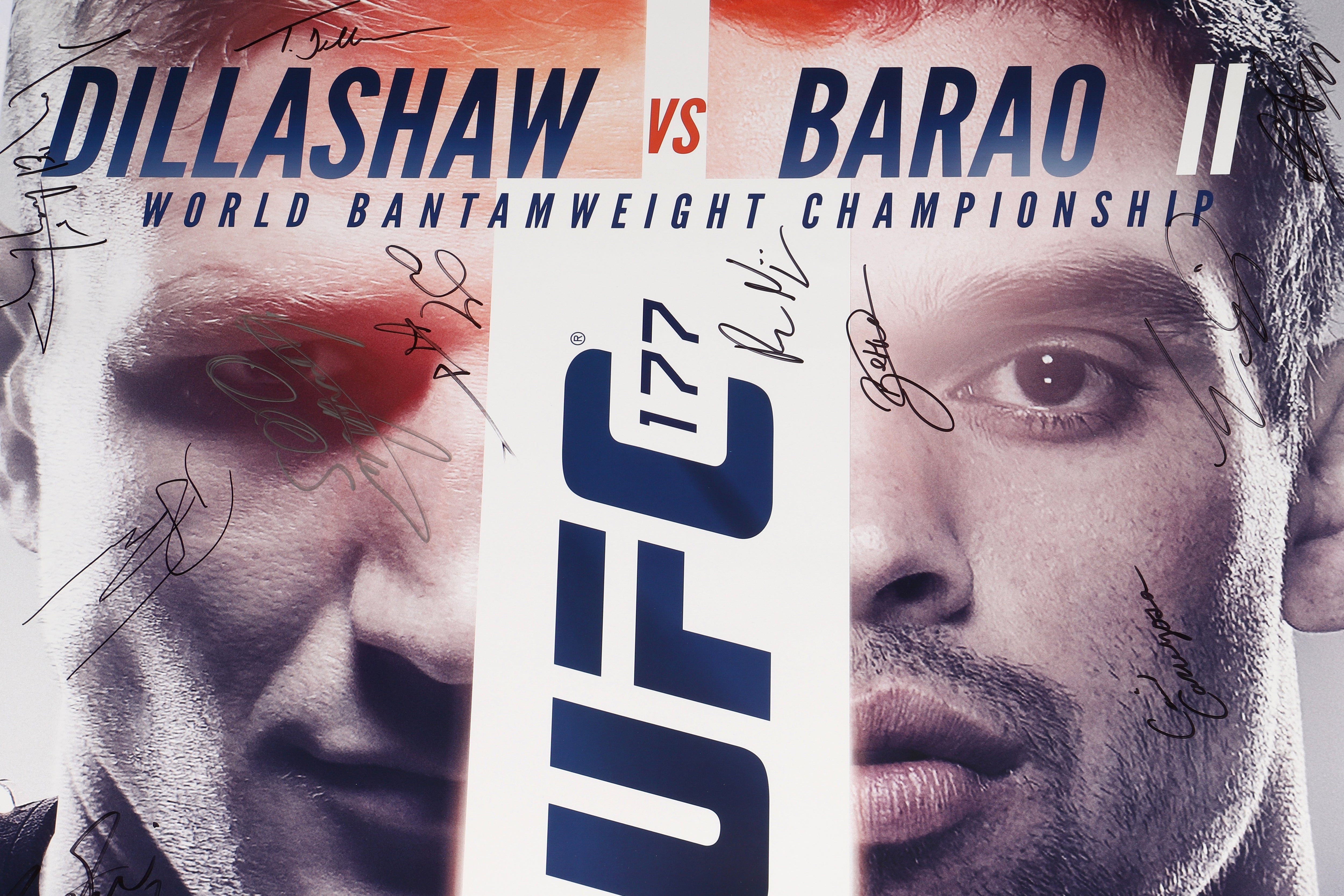 signed poster by Dillashaw & Soto