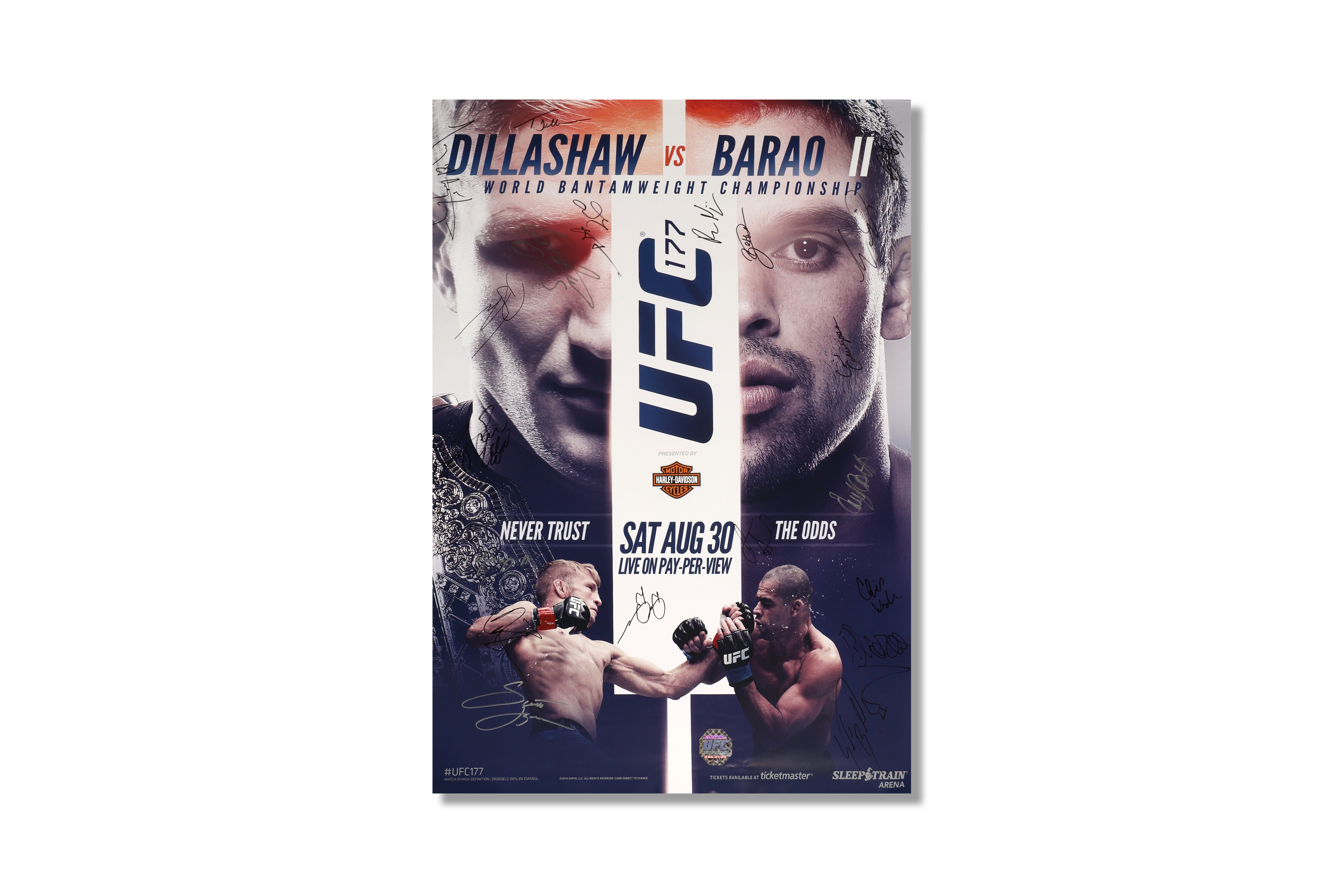 T.J. Dillashaw vs Joe Soto official signed photo