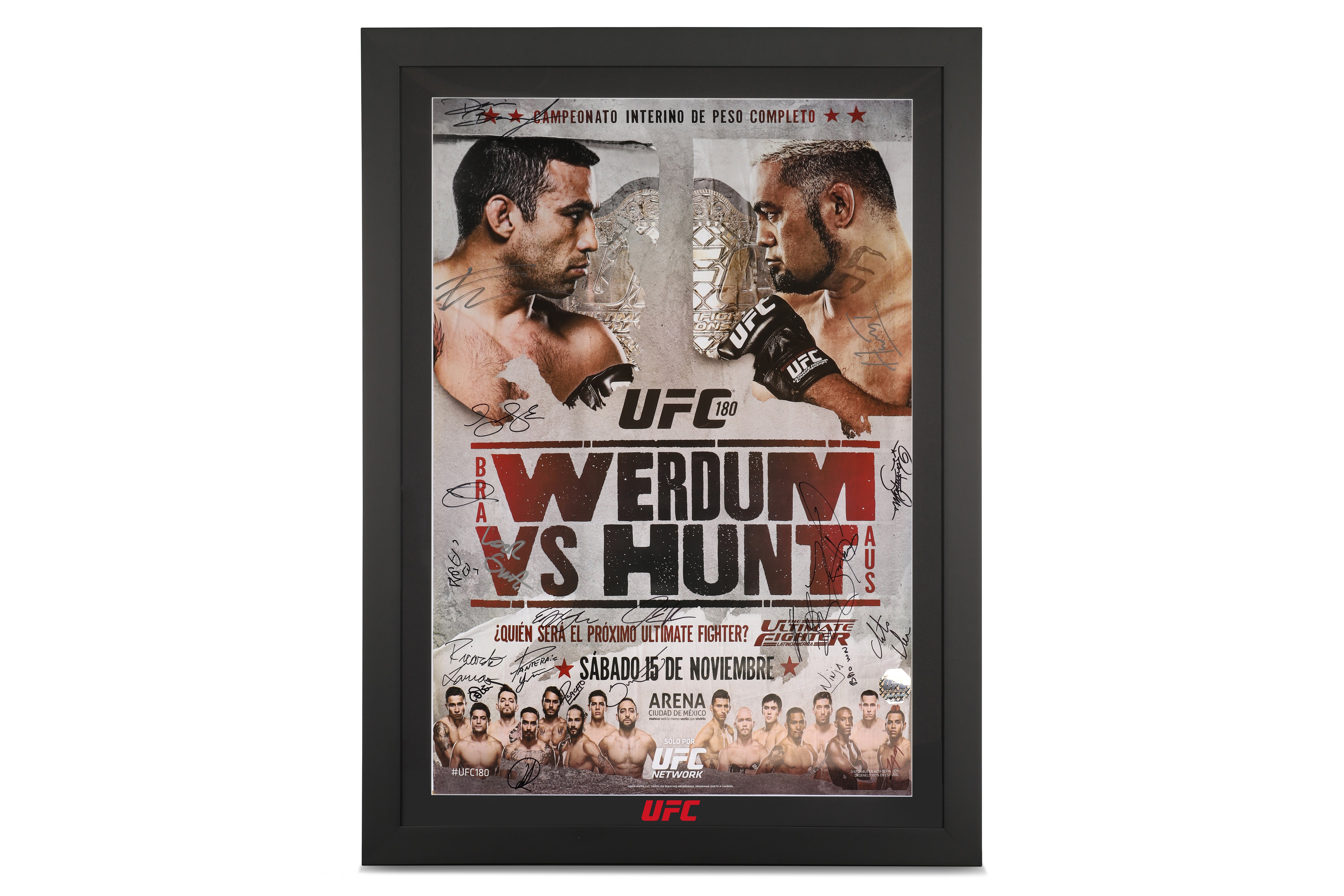 UFC 180: Werdum vs Hunt Autographed Event Poster