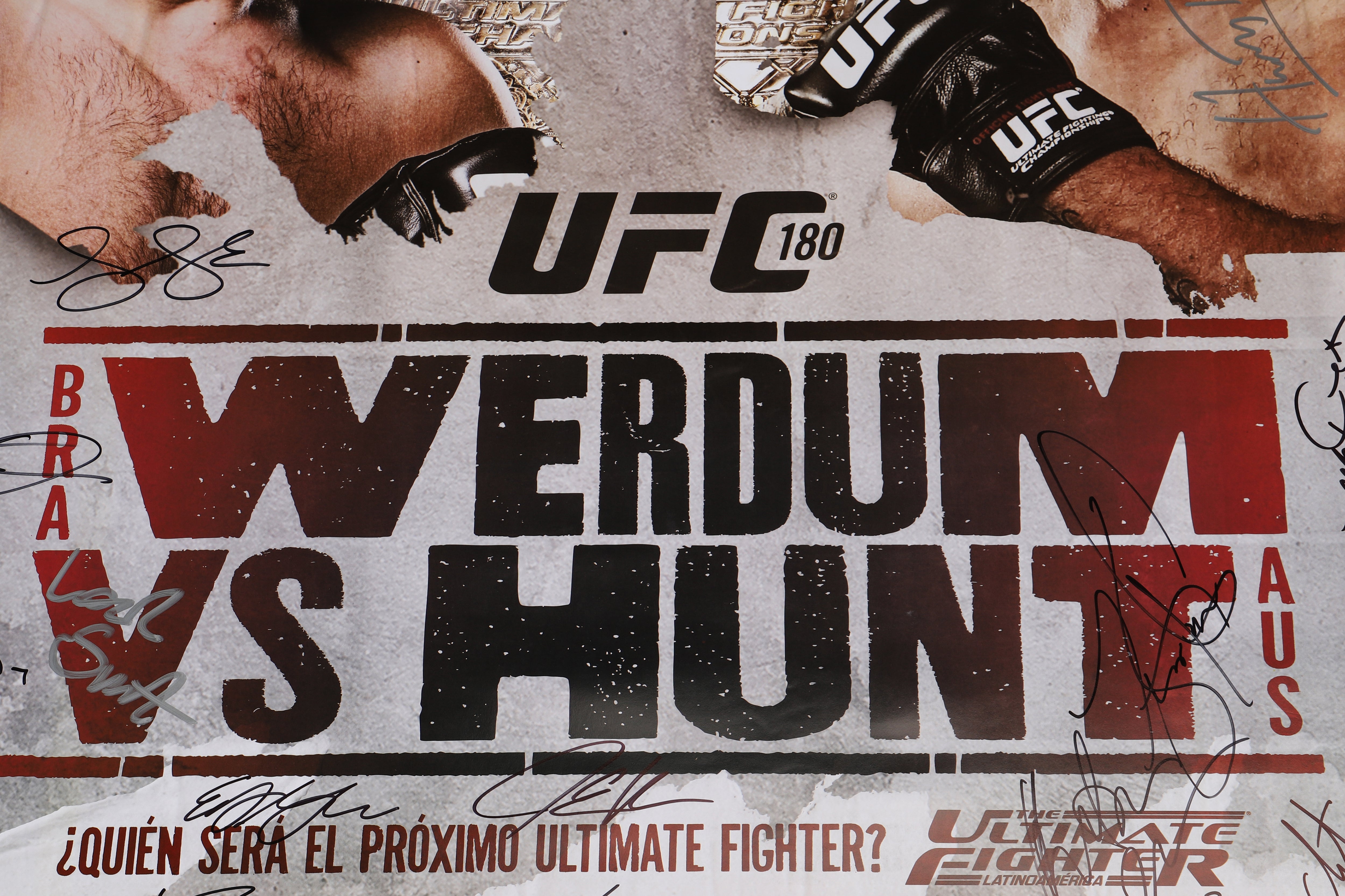 UFC 180: Werdum vs Hunt Autographed Event Poster