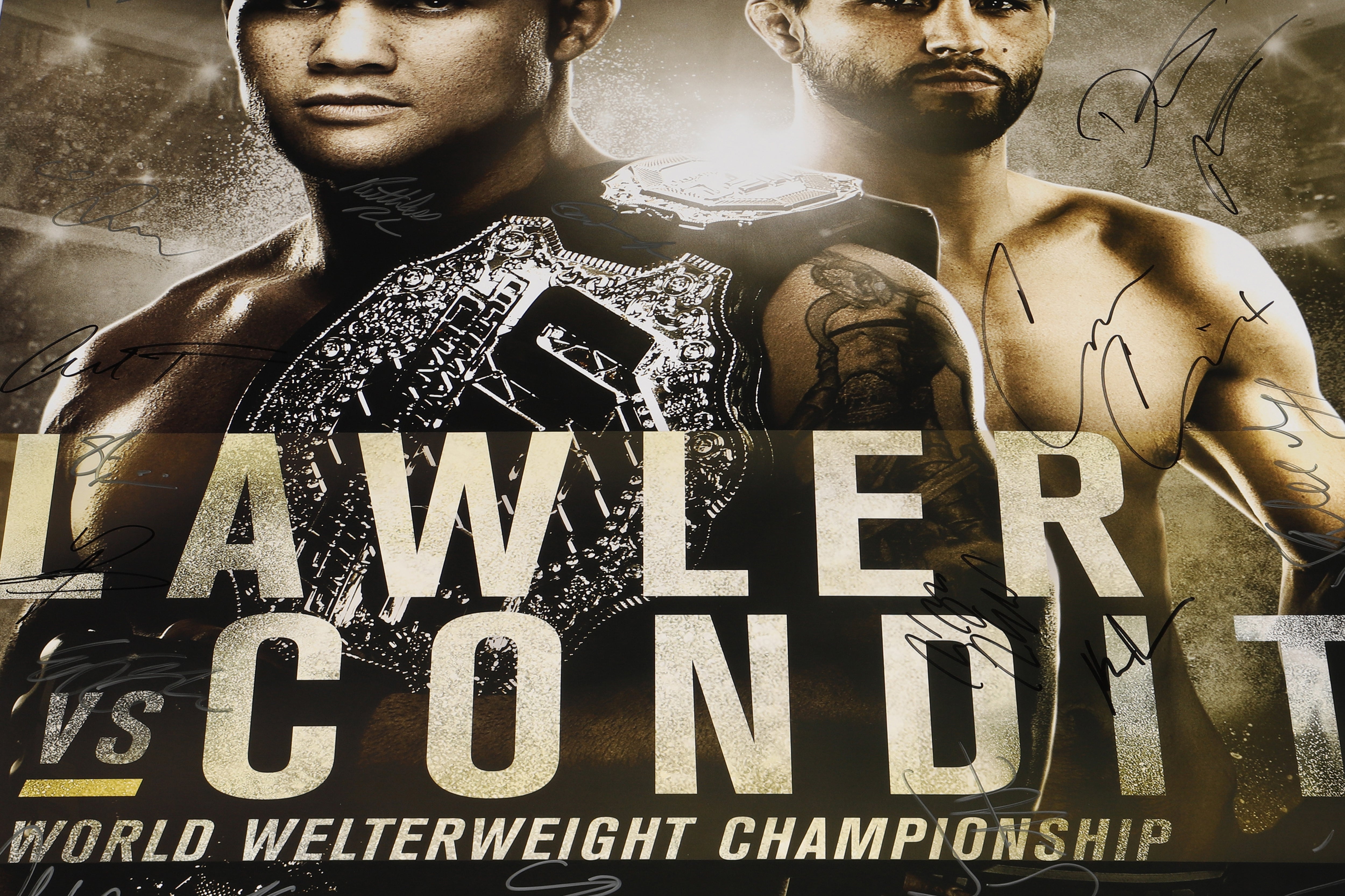 UFC 195: Lawler vs Condit Autographed Event Poster