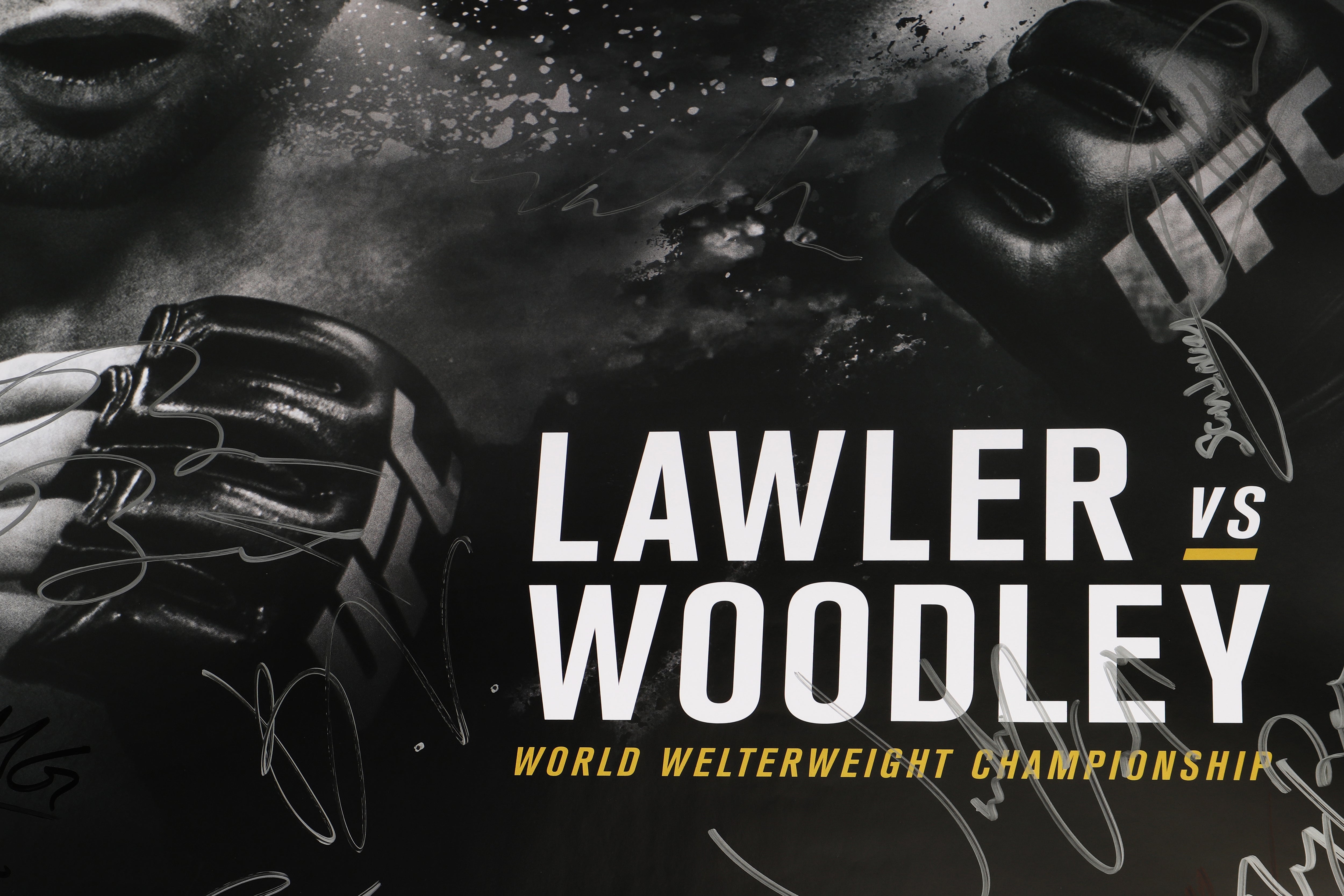 UFC 201: Lawler vs Woodley Autographed Event Poster