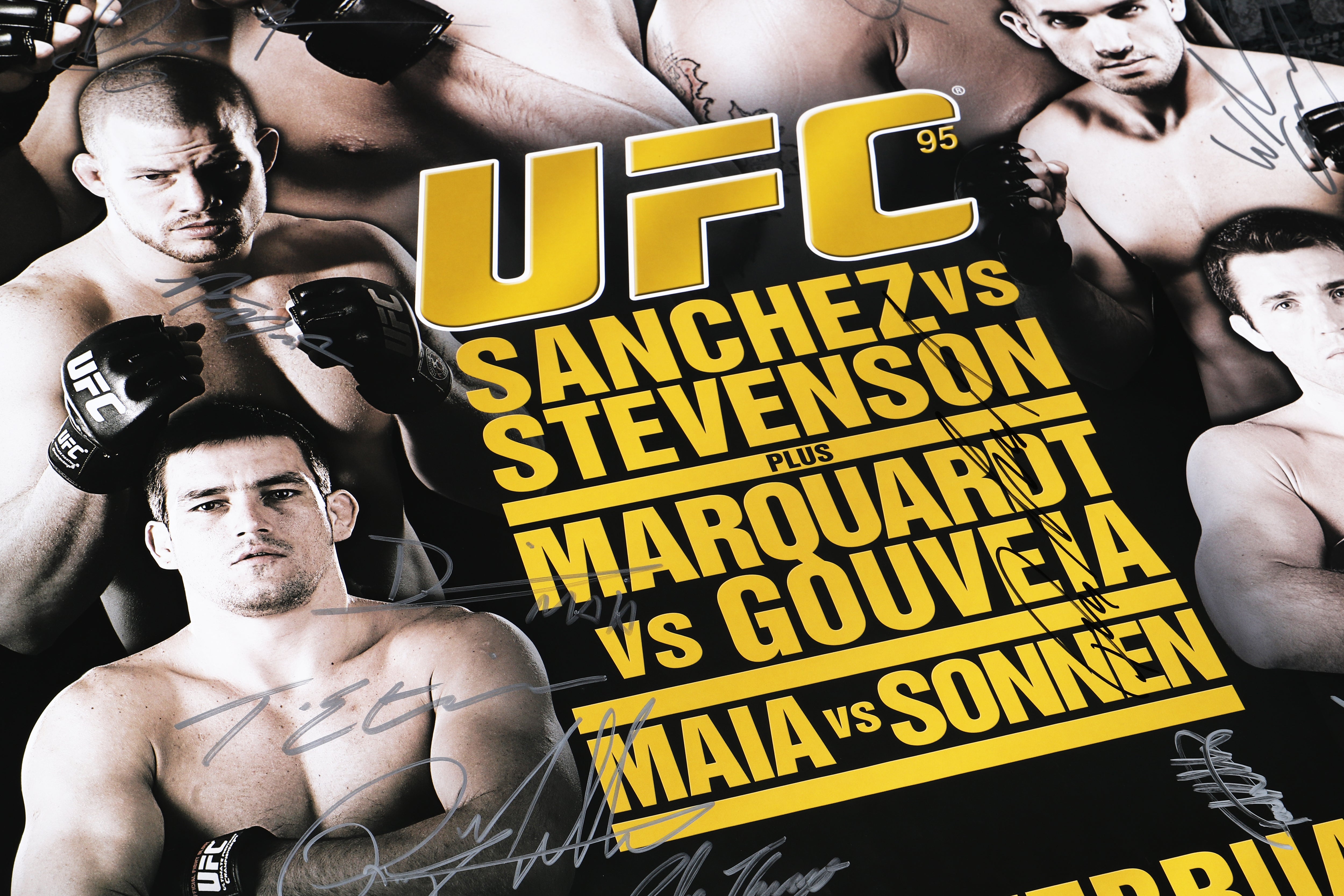 UFC 95: Sanchez vs Stevenson Autographed Event Poster